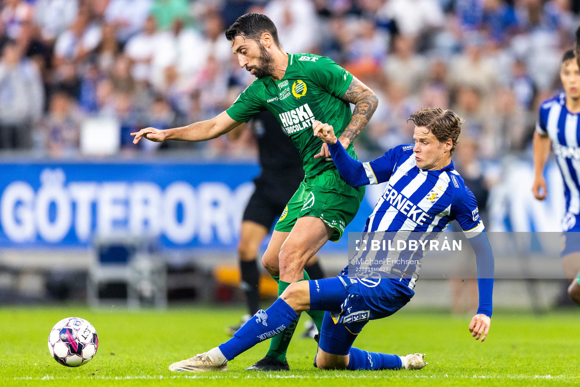 Hammarbys Nahir Besara och IFK Göteborgs Gustaf Norlin