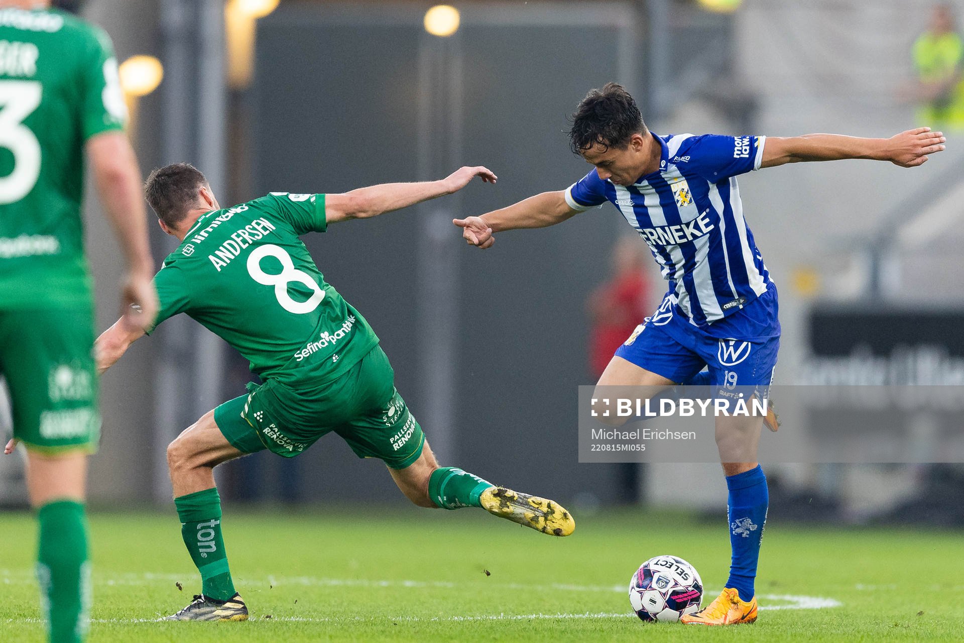 Hammarbys Jeppe Andersen och IFK Göteborgs Hussein Carneil