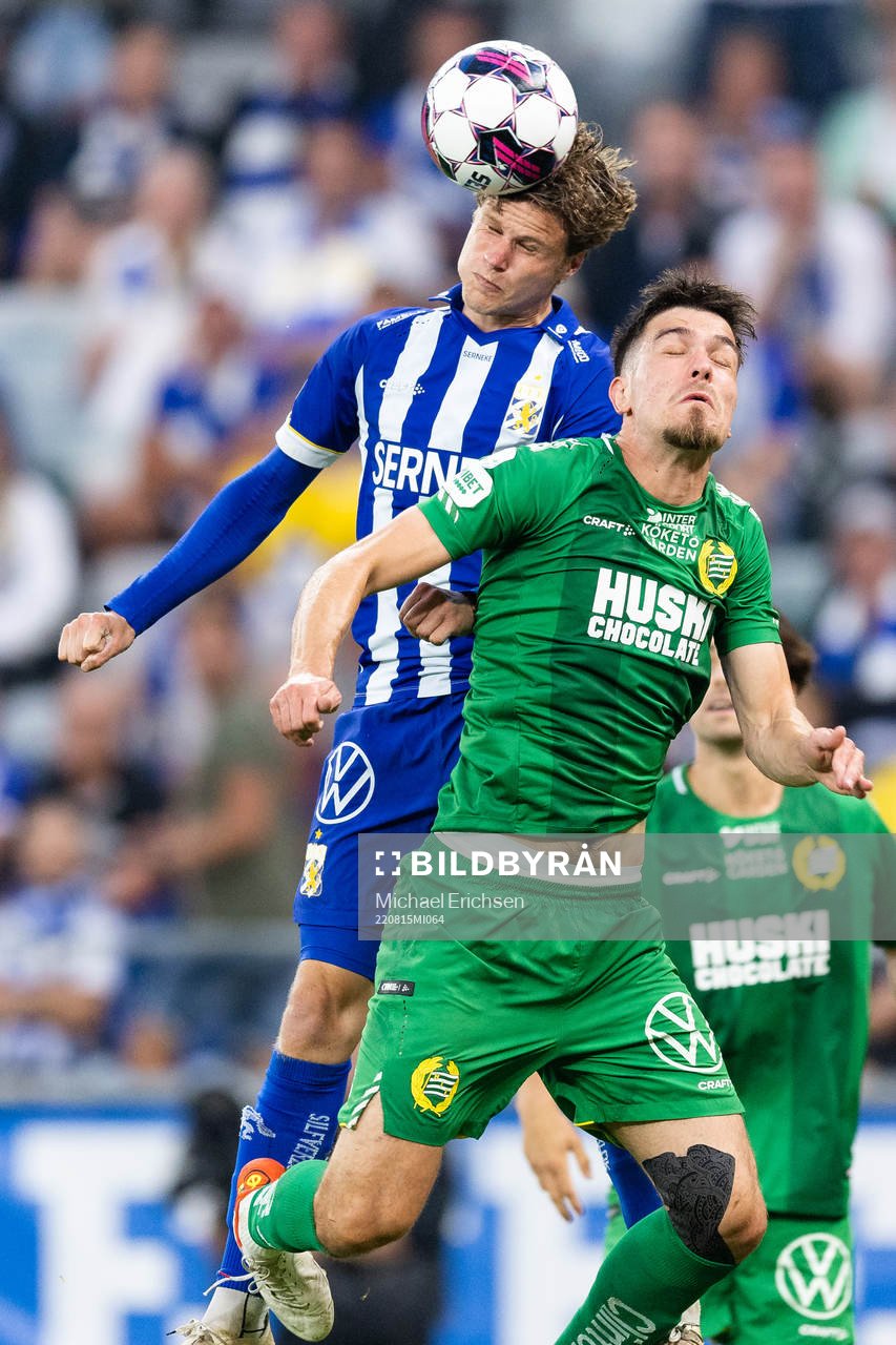 IFK Göteborgs Gustaf Norlin och Hammarbys Pavle Vagic