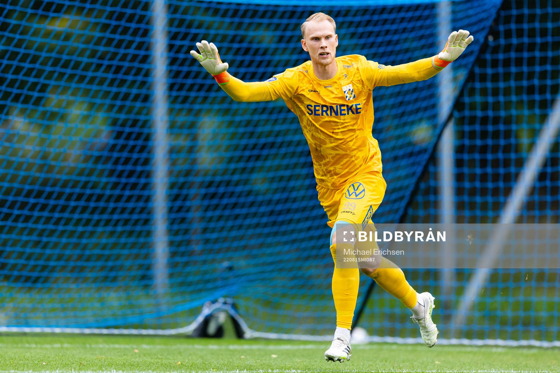 IFK Göteborgs målvakt Pontus Dahlberg under fotbollsmatchen i U21 Mellersta mellan IFK Göteborg och Örgryte den 16 augusti 2022 i Göteborg.