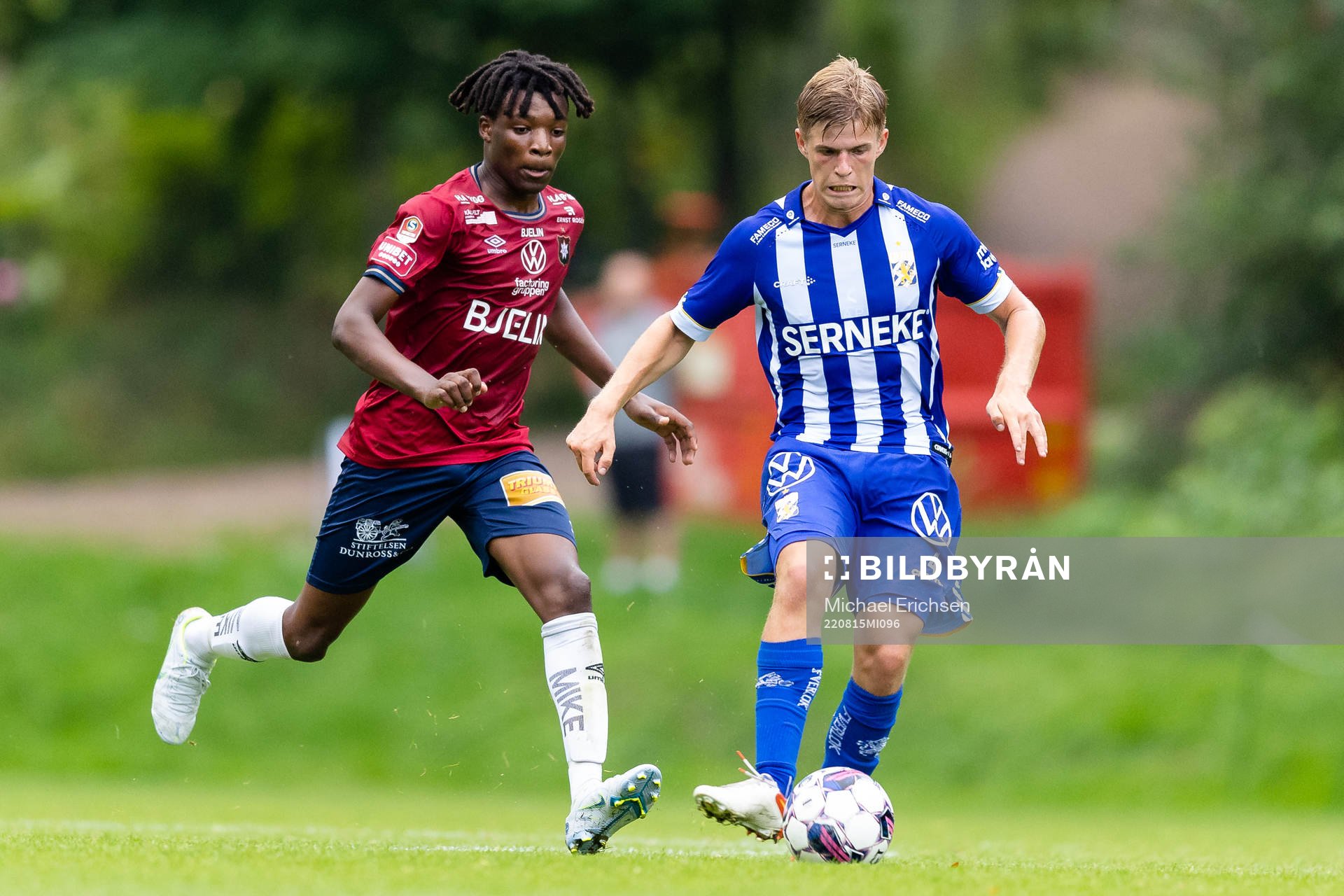 IFK Göteborgs Felix Eriksson under fotbollsmatchen i U21 Mellersta mellan IFK Göteborg och Örgryte den 16 augusti 2022 i Göteborg.
