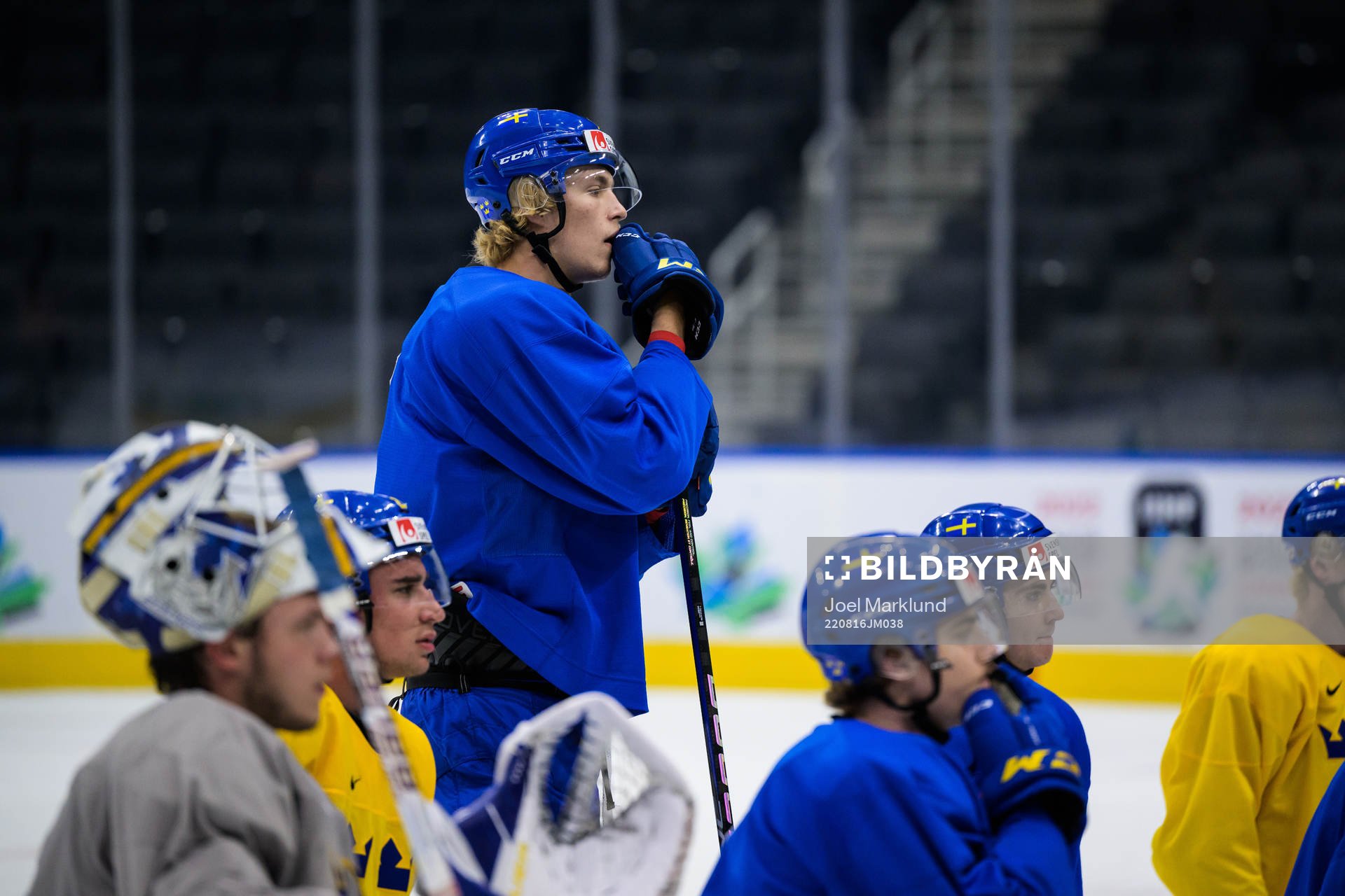 Simon Edvinsson of Sweden at a practice session
