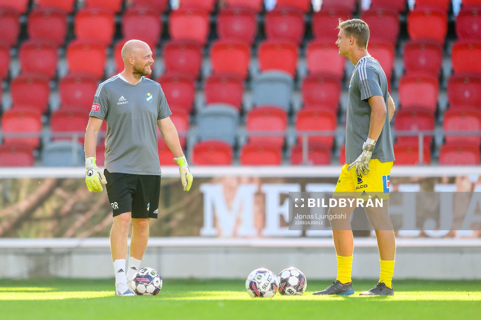 Östers målvaktstränare Rasmus Rydén och målvakt