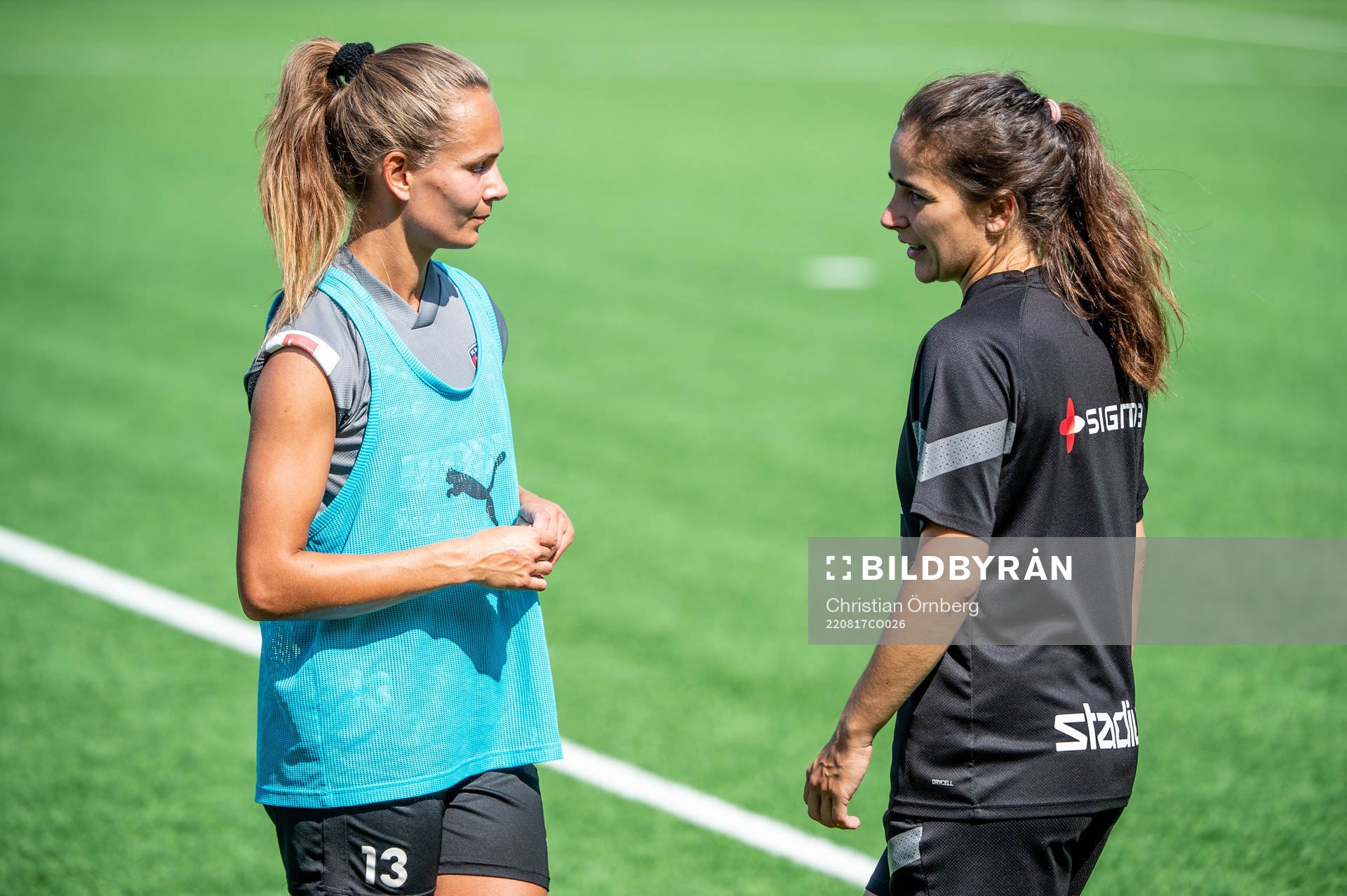 FC Rosengårds Frederikke Thøgersen och tränare Renée
