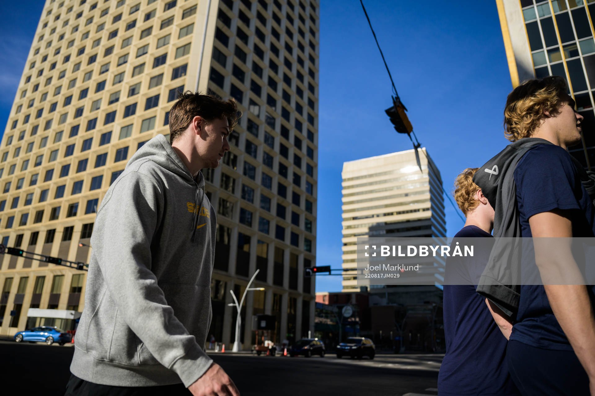 Helge Grans of Sweden taking a pre-game walk