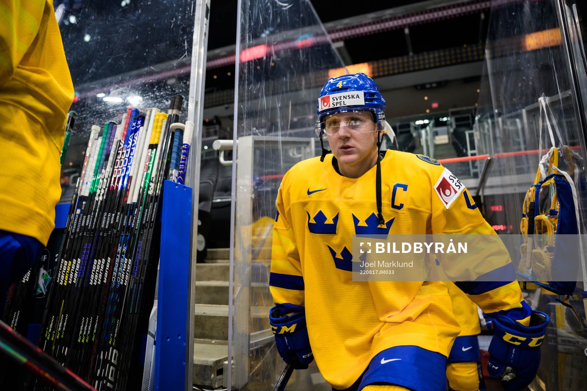 Emil Andrae of Sweden at warm-up