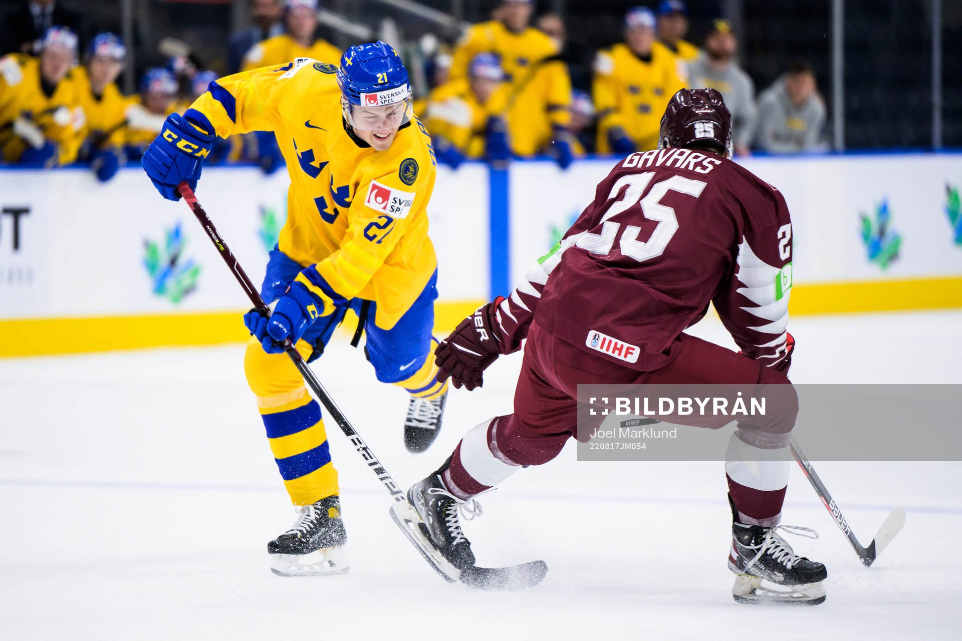 Oskar Olausson of Sweden and Felikss Gavars of Latvia
