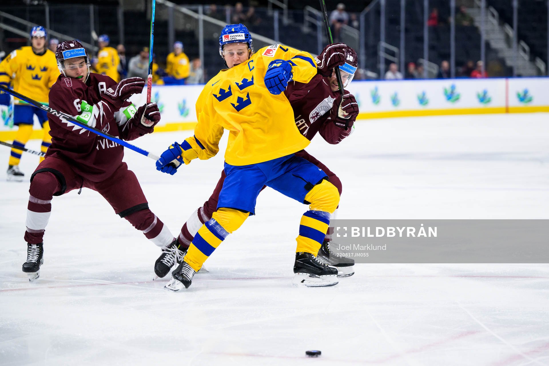 Martins Lavins and Daniels Gorsanovs of Latvia against Emil