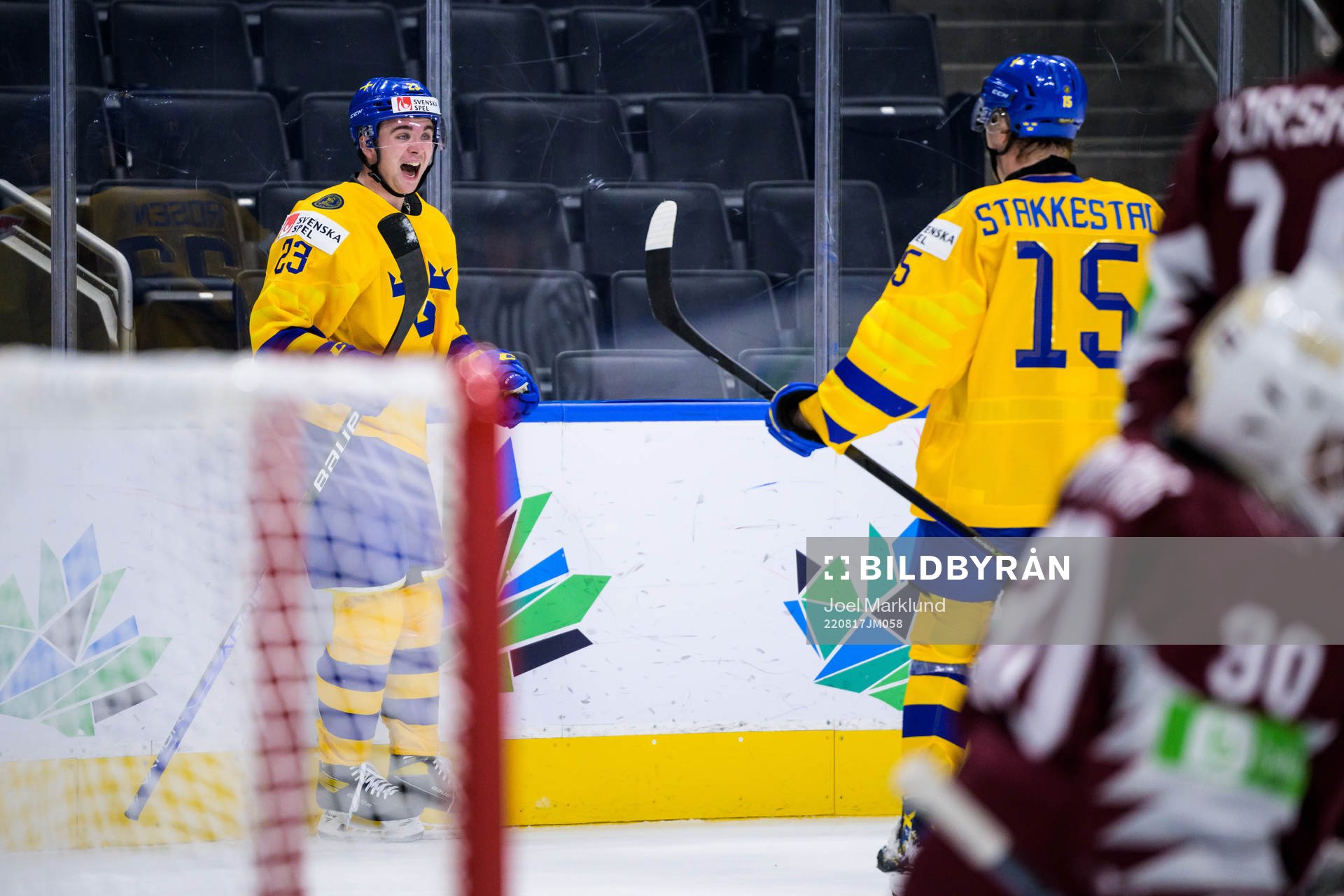Isak Rosén and Åke Stakkestad of Sweden celebrate