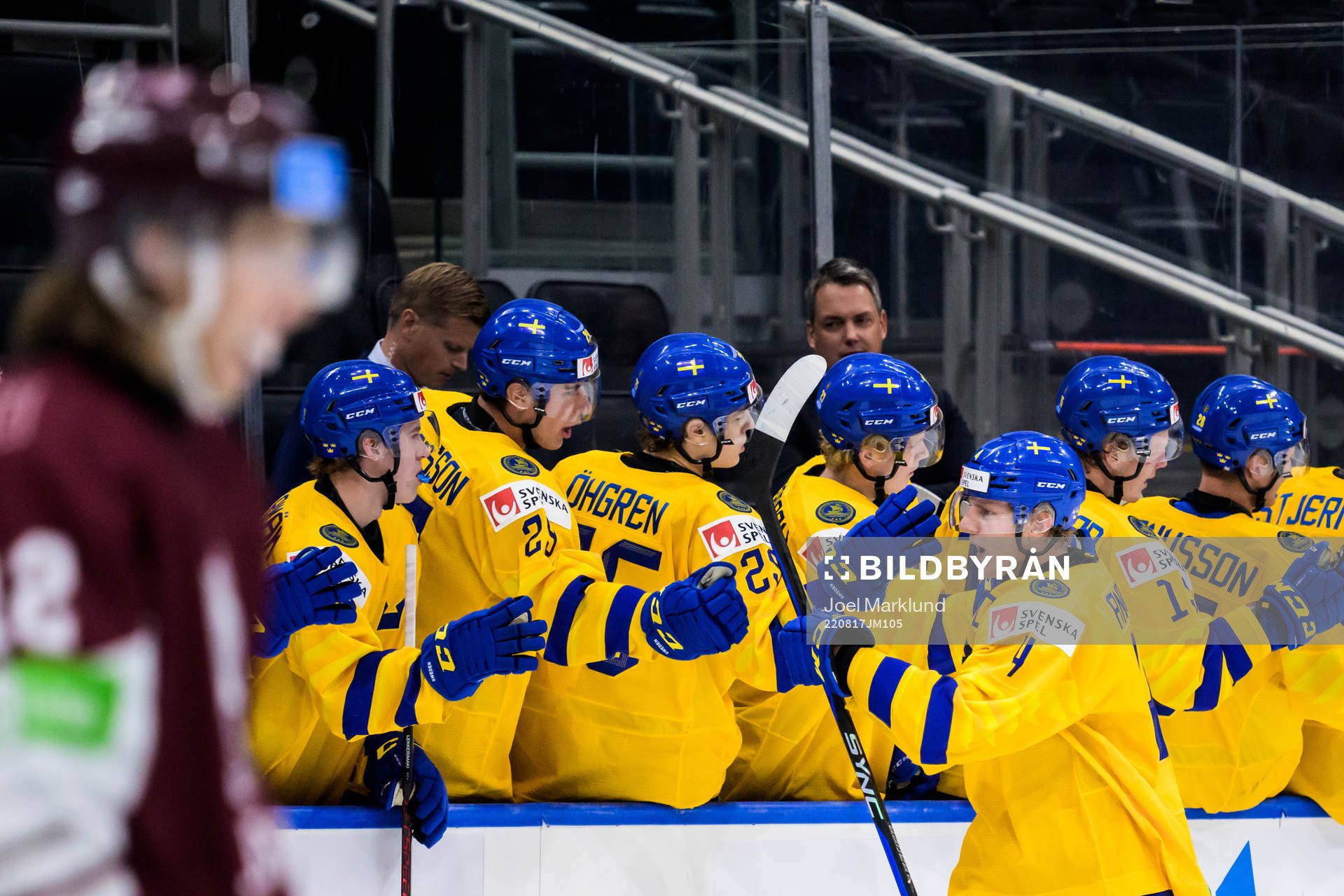 Emil Andrae of Sweden celebrates