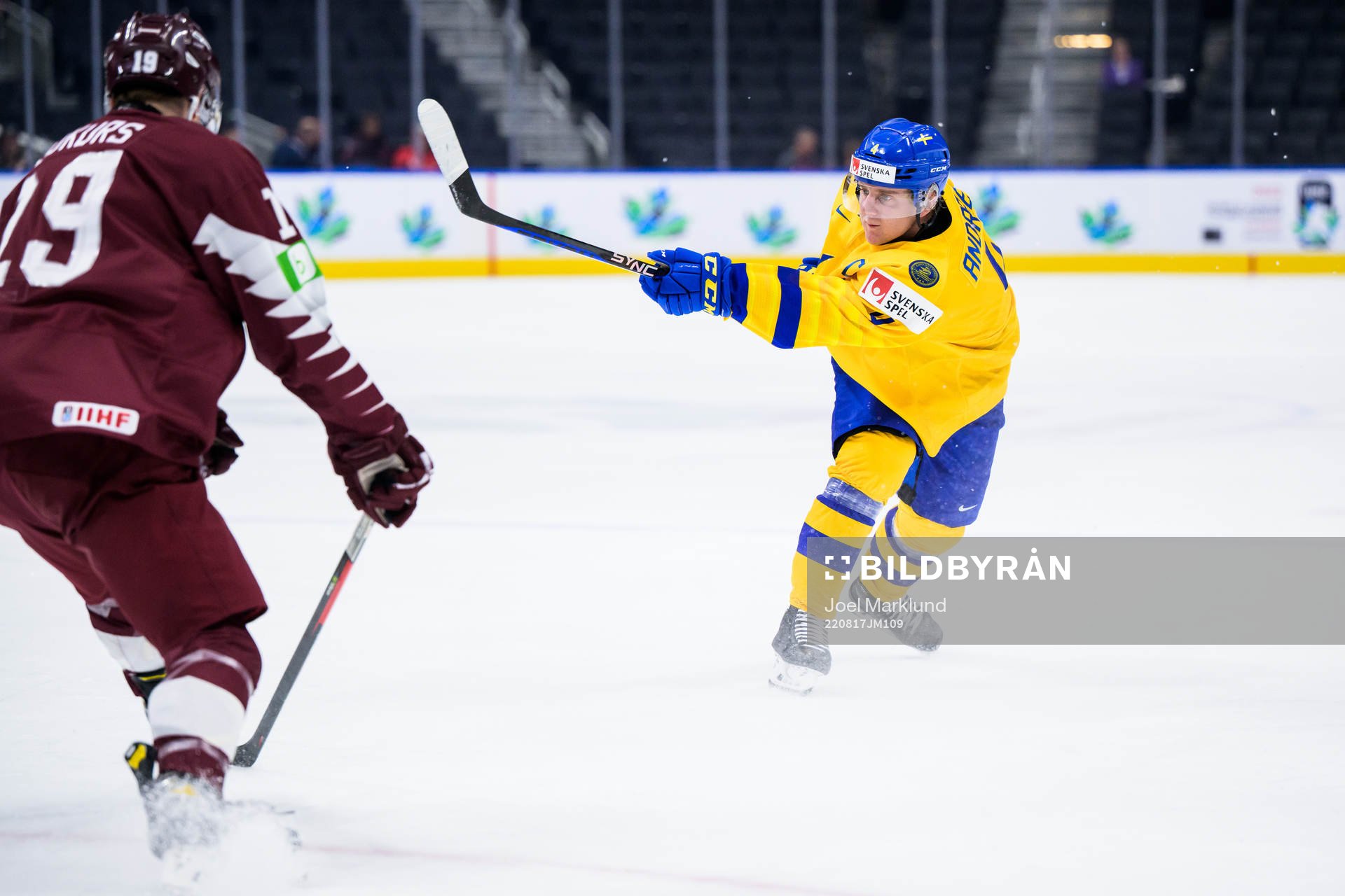 Emil Andrae of Sweden scores 2-1