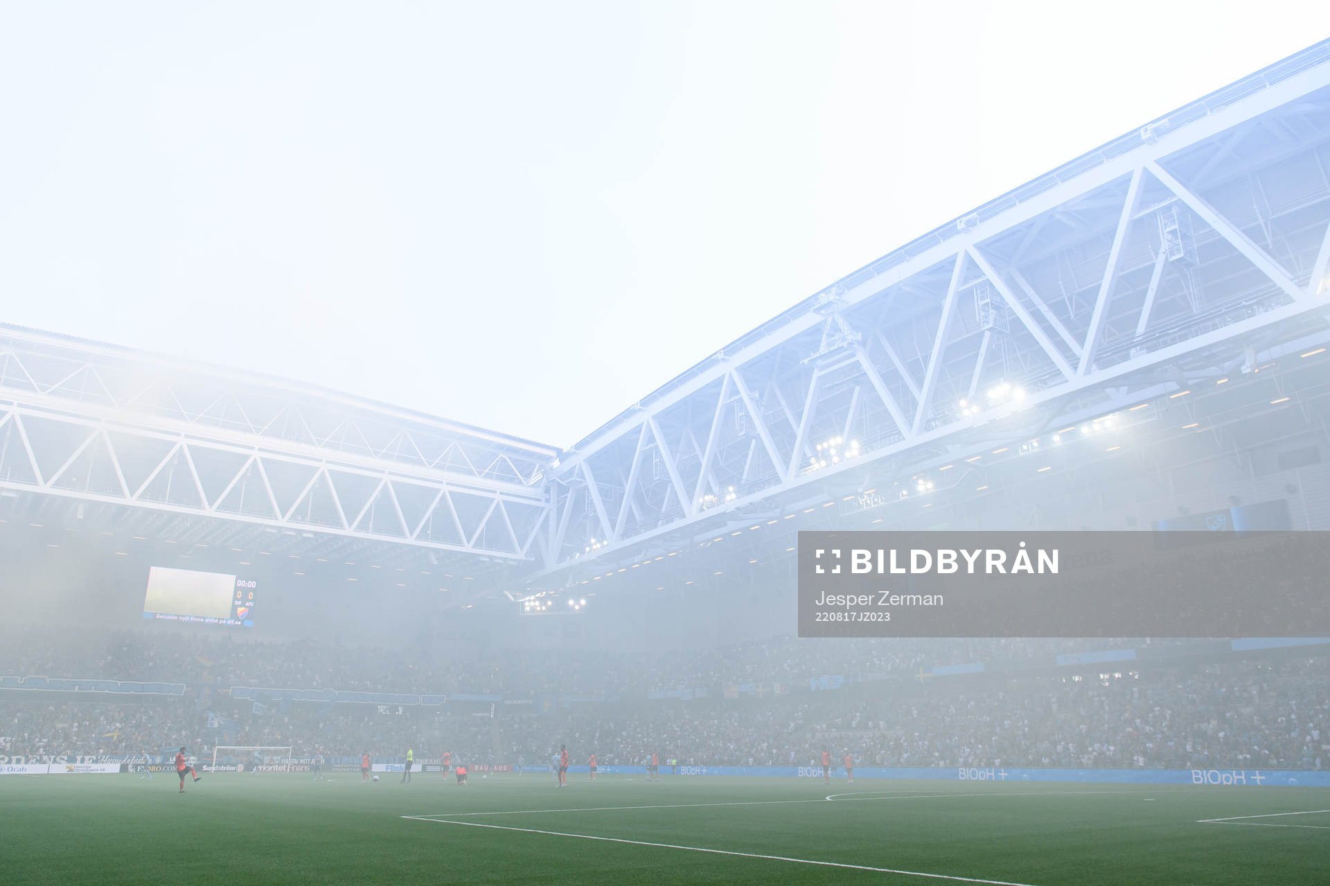 Smoke in the stadium