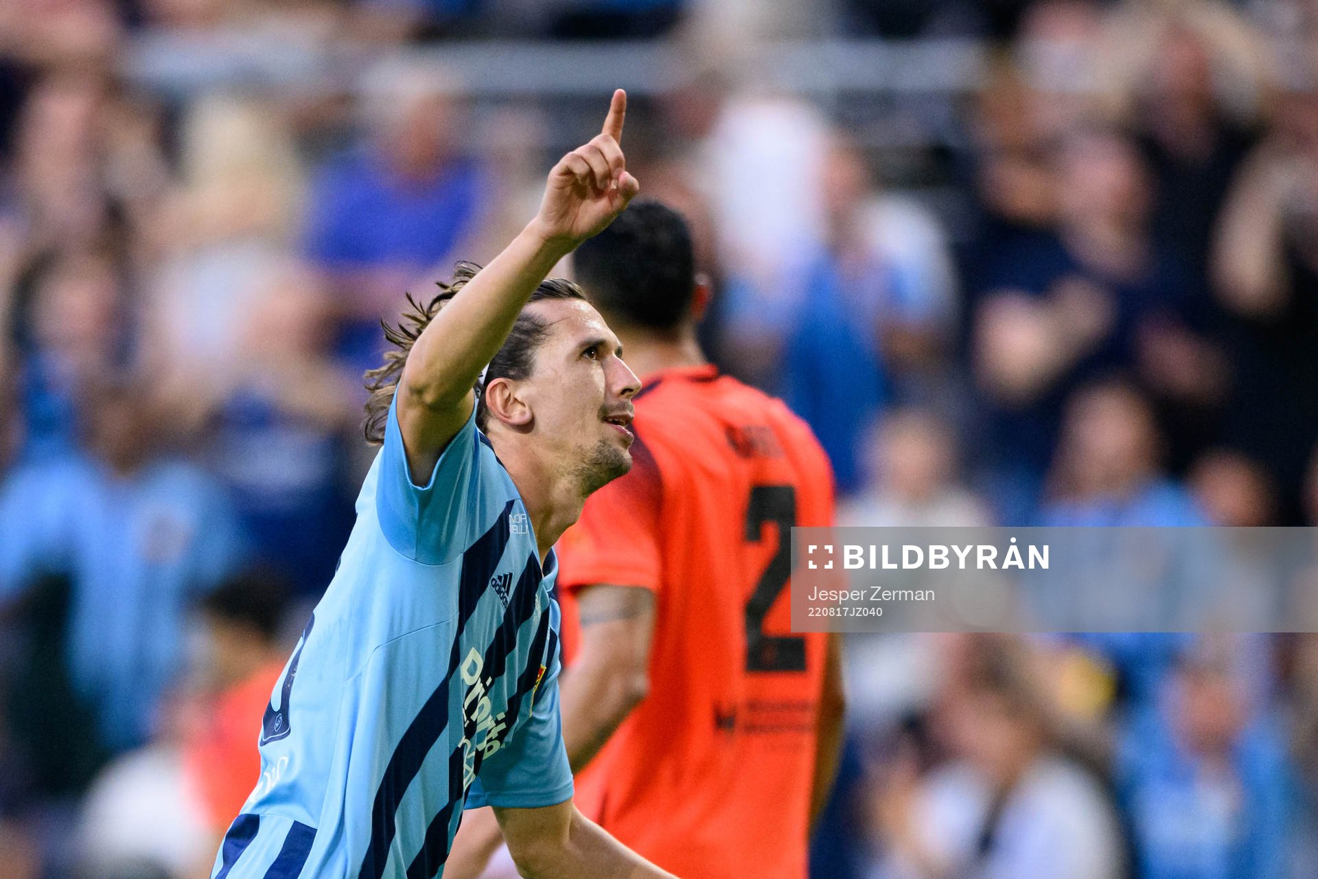 Gustav Wikheim of Djurgården celebrates