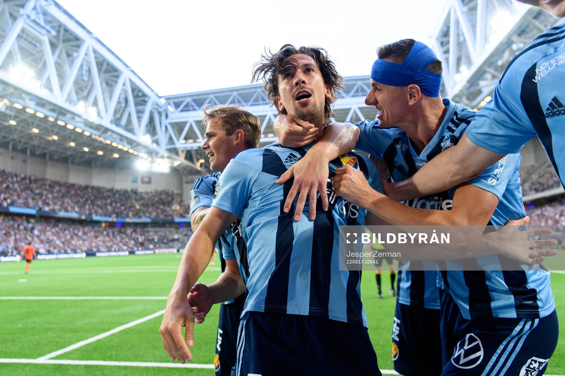 Gustav Wikheim of Djurgården celebrates