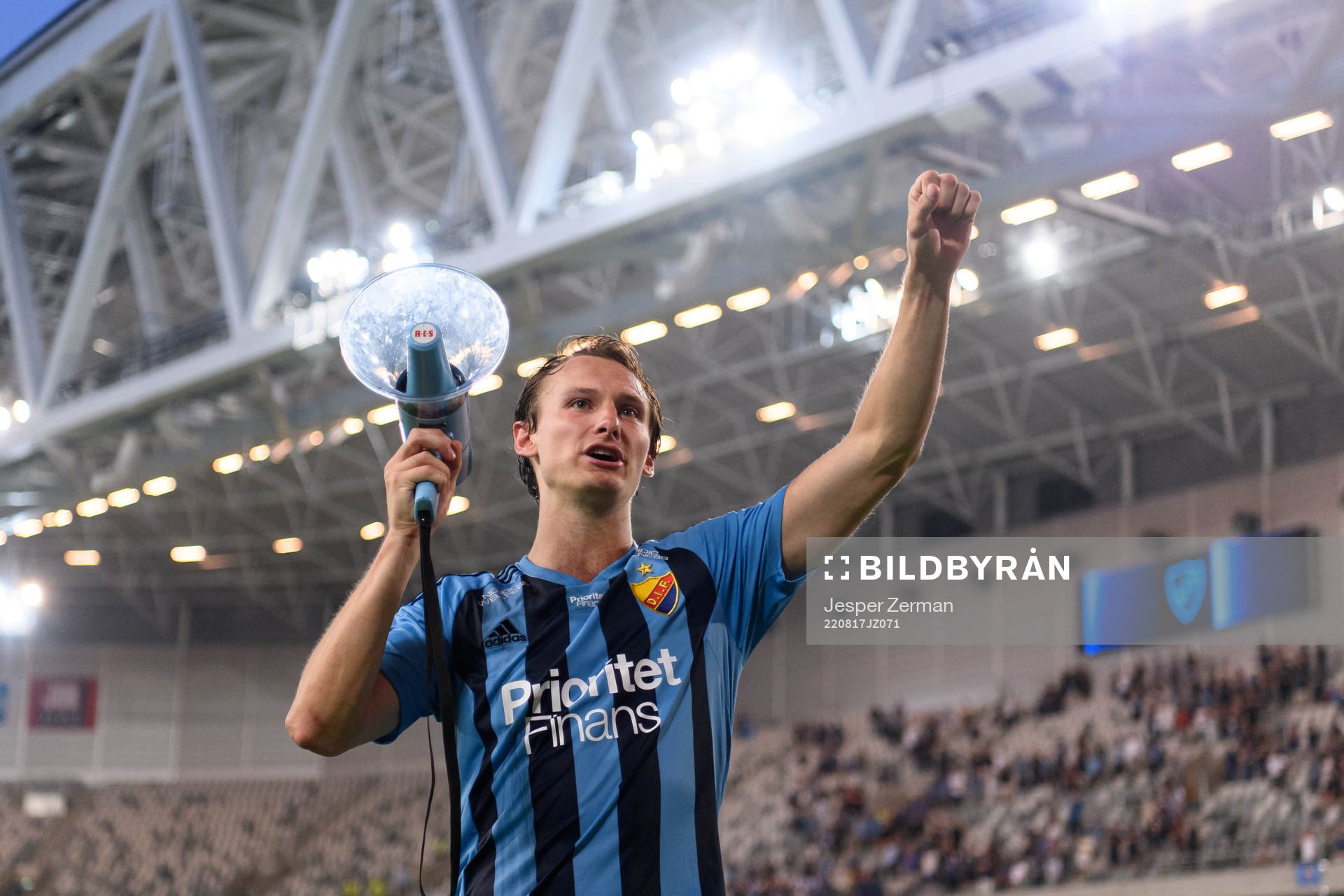 Hjalmar Ekdal of Djurgården celebrates
