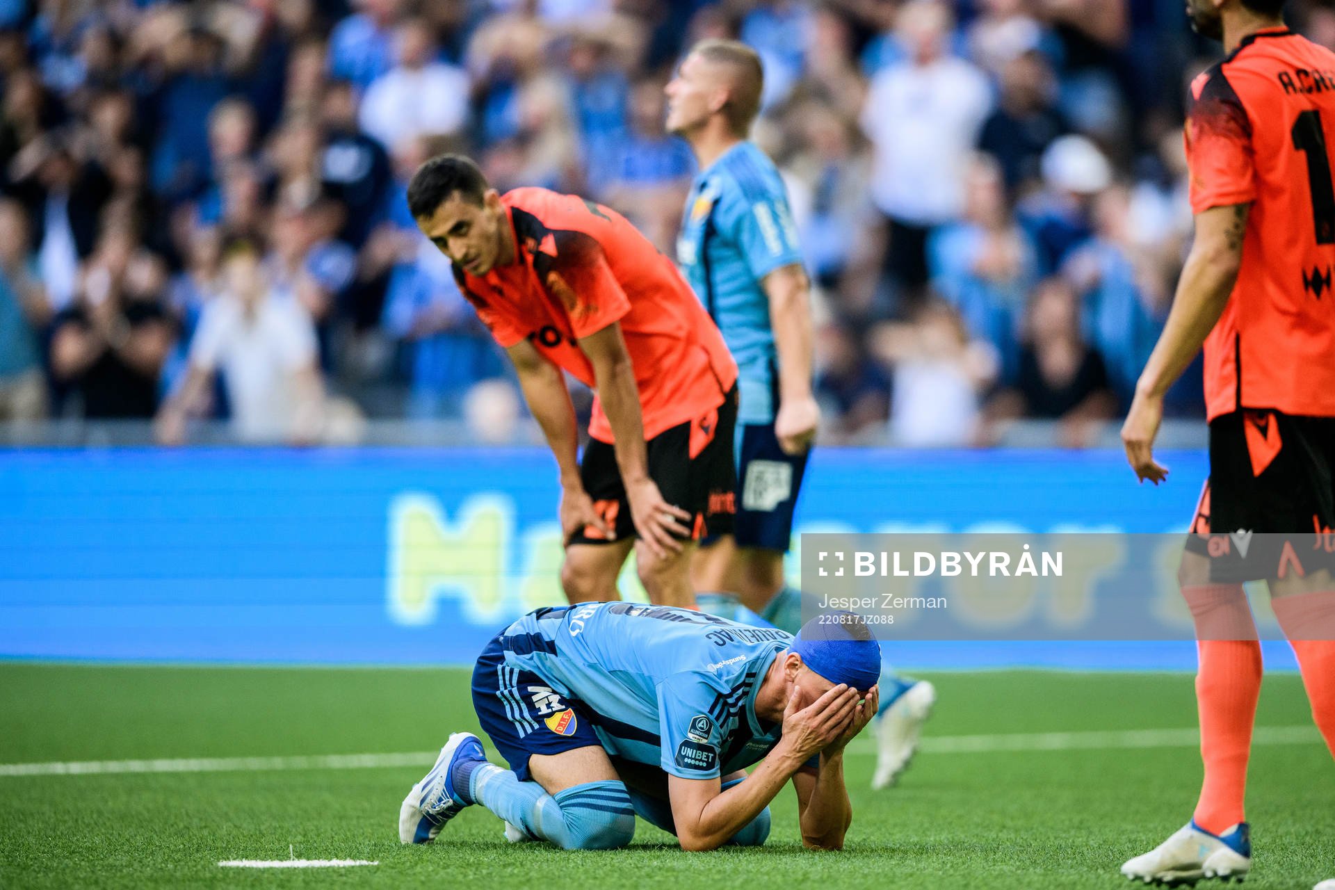 Haris Radetinac of Djurgården looks dejected