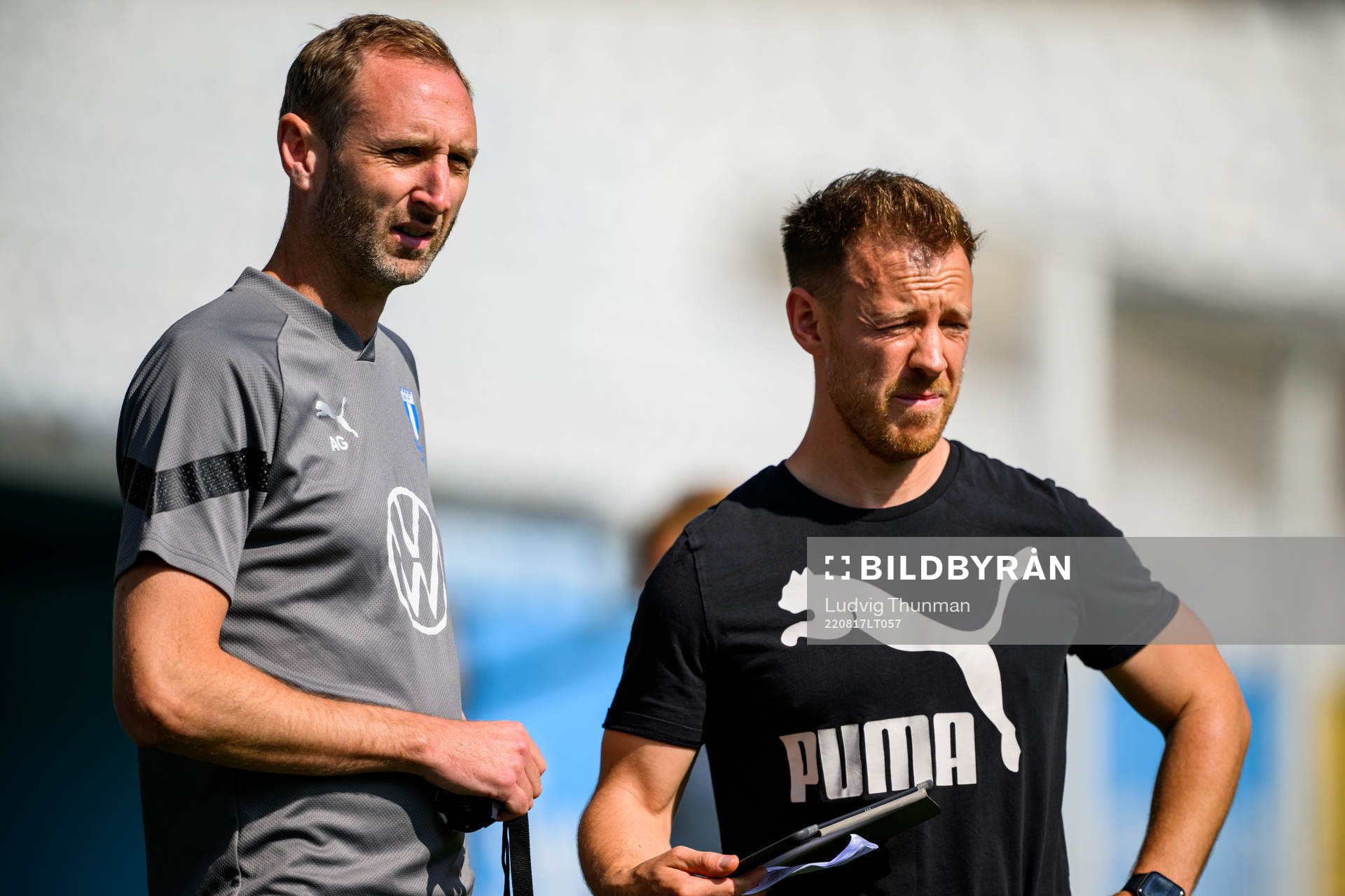 Head of sports and head coach Andreas Georgson and physio