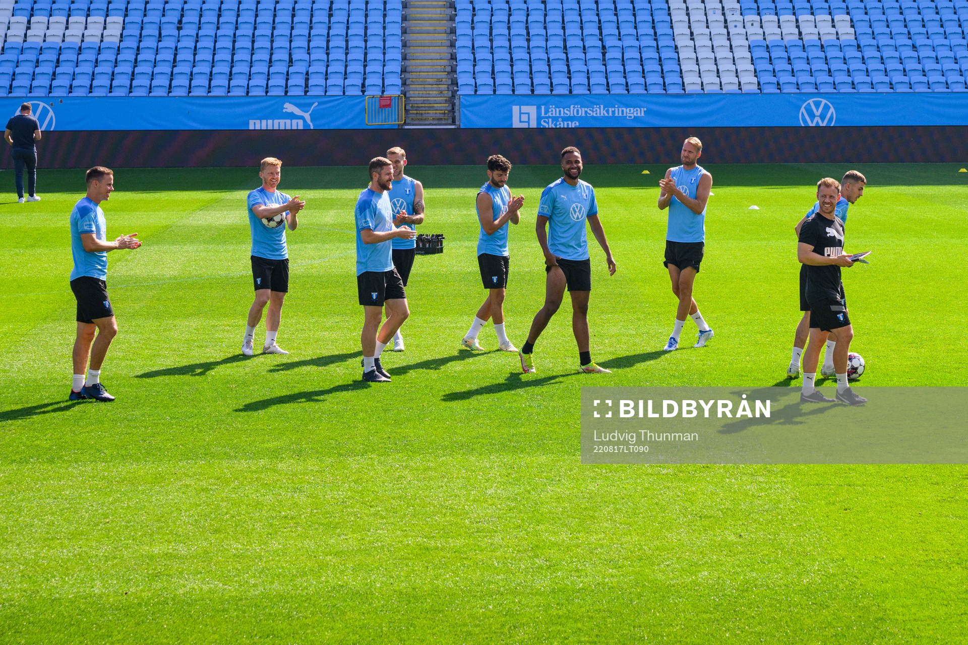 Players of Malmö FF a training session with Malmö FF