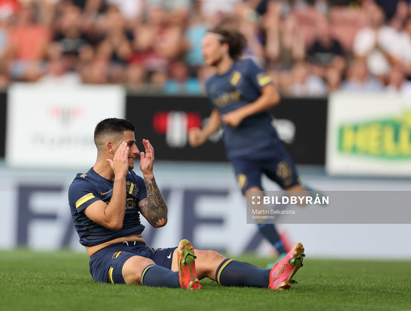 Nicolas Stefanelli of AIK looks dejected