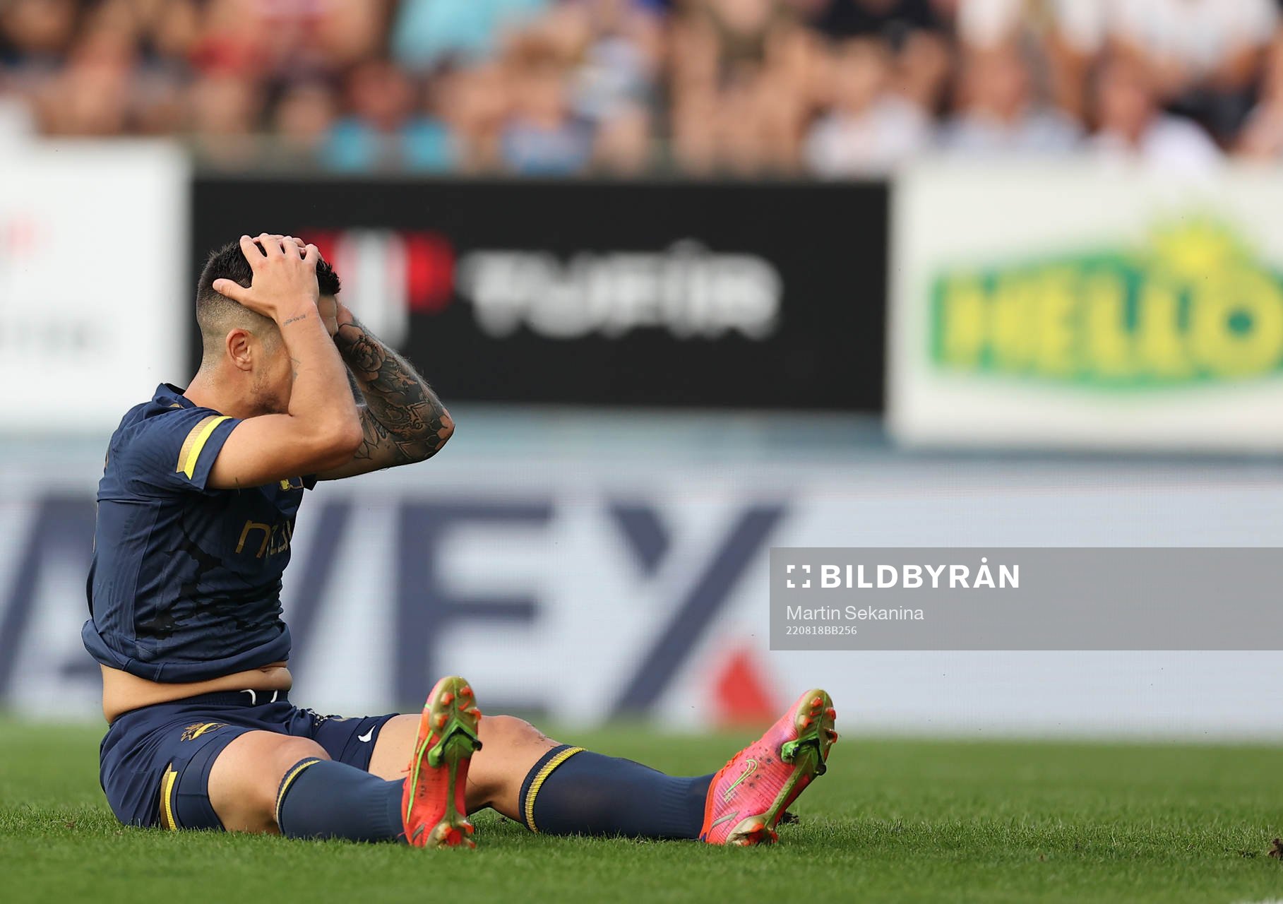 Nicolas Stefanelli of AIK looks dejected