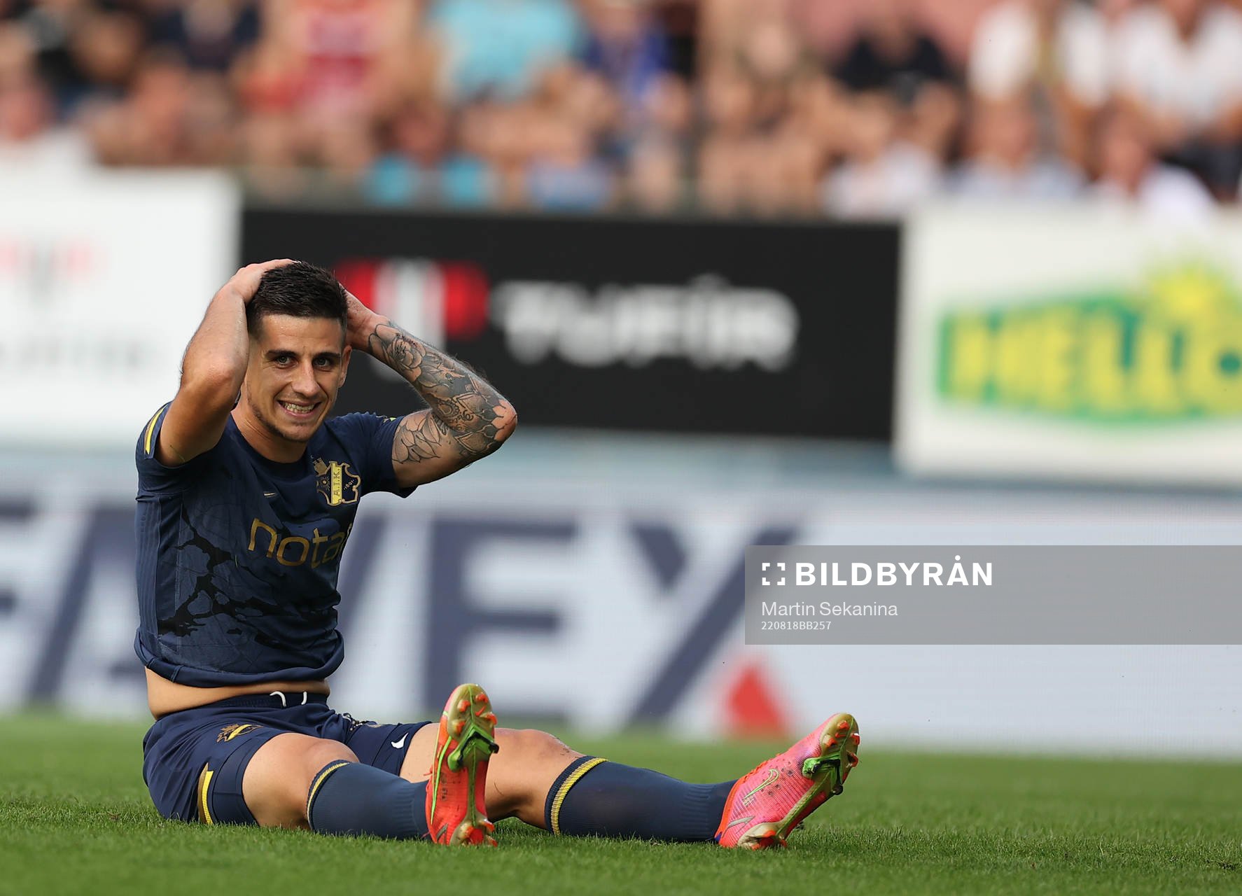 Nicolas Stefanelli of AIK looks dejected