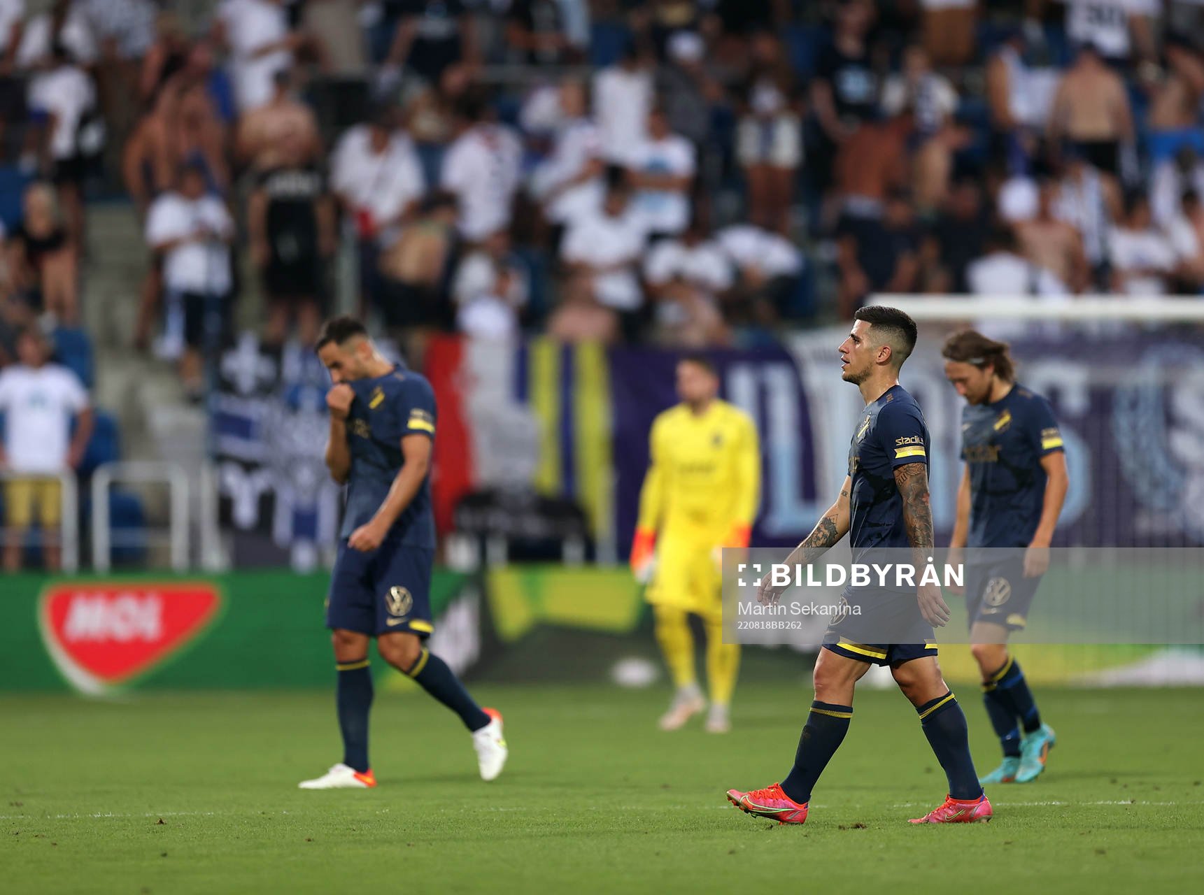 Nicolas Stefanelli of AIK looks dejected
