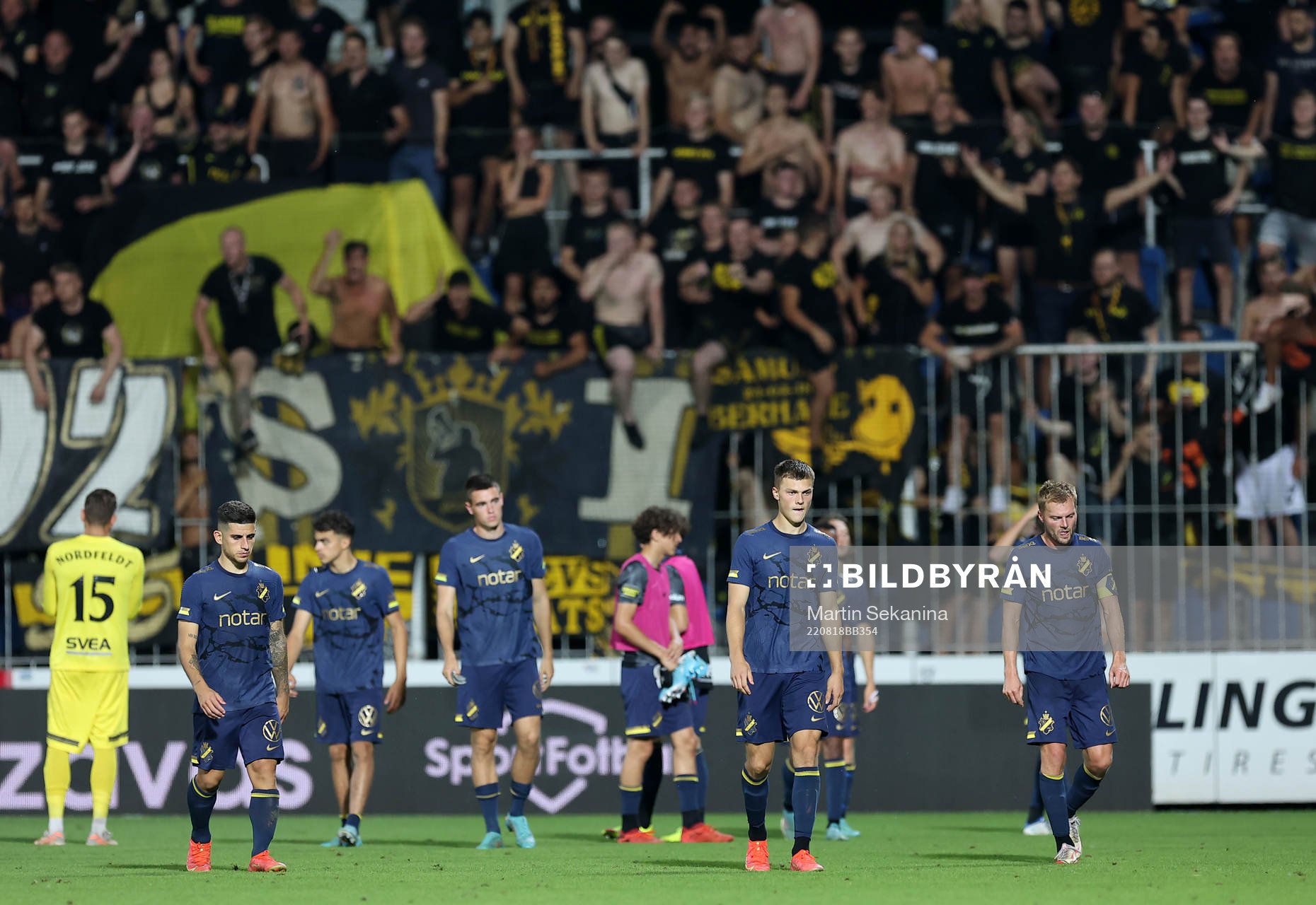 Nicolas Stefanelli, Erik Ring and Sebastian Larsson of AIK