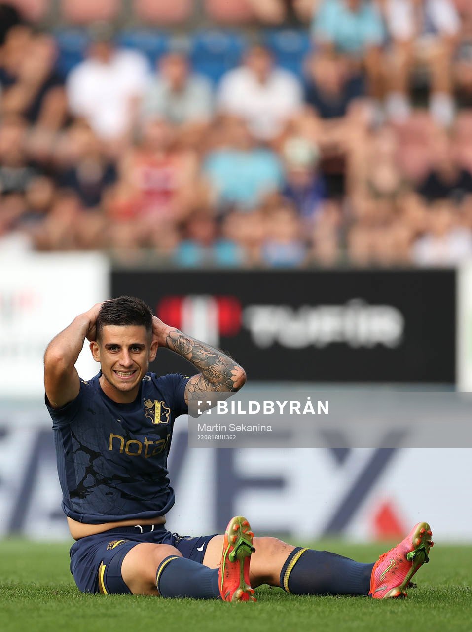 Nicolas Stefanelli of AIK looks dejected
