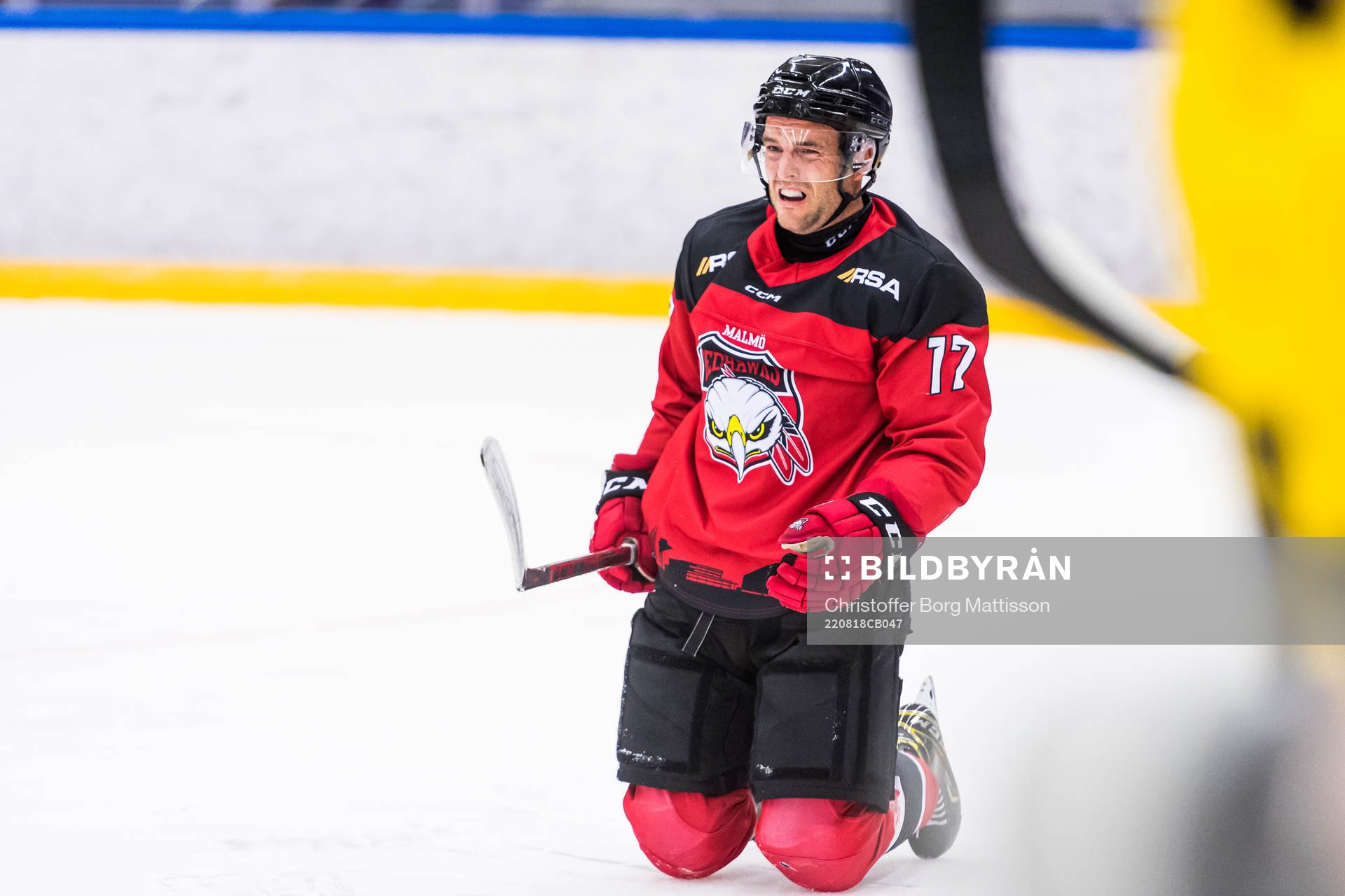 Malmö Redhawks Pathrik Westerholm har ont