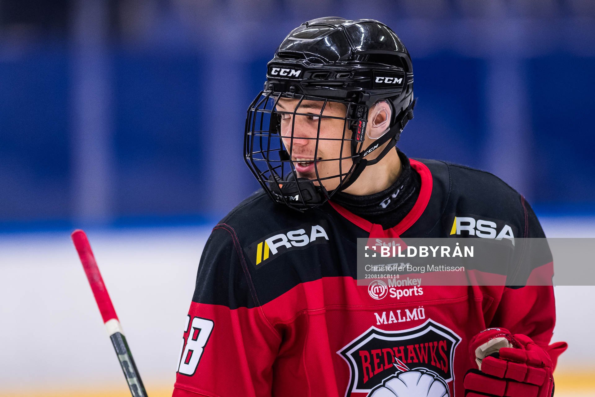 Malmö Redhawks Anton Wahlberg jublar