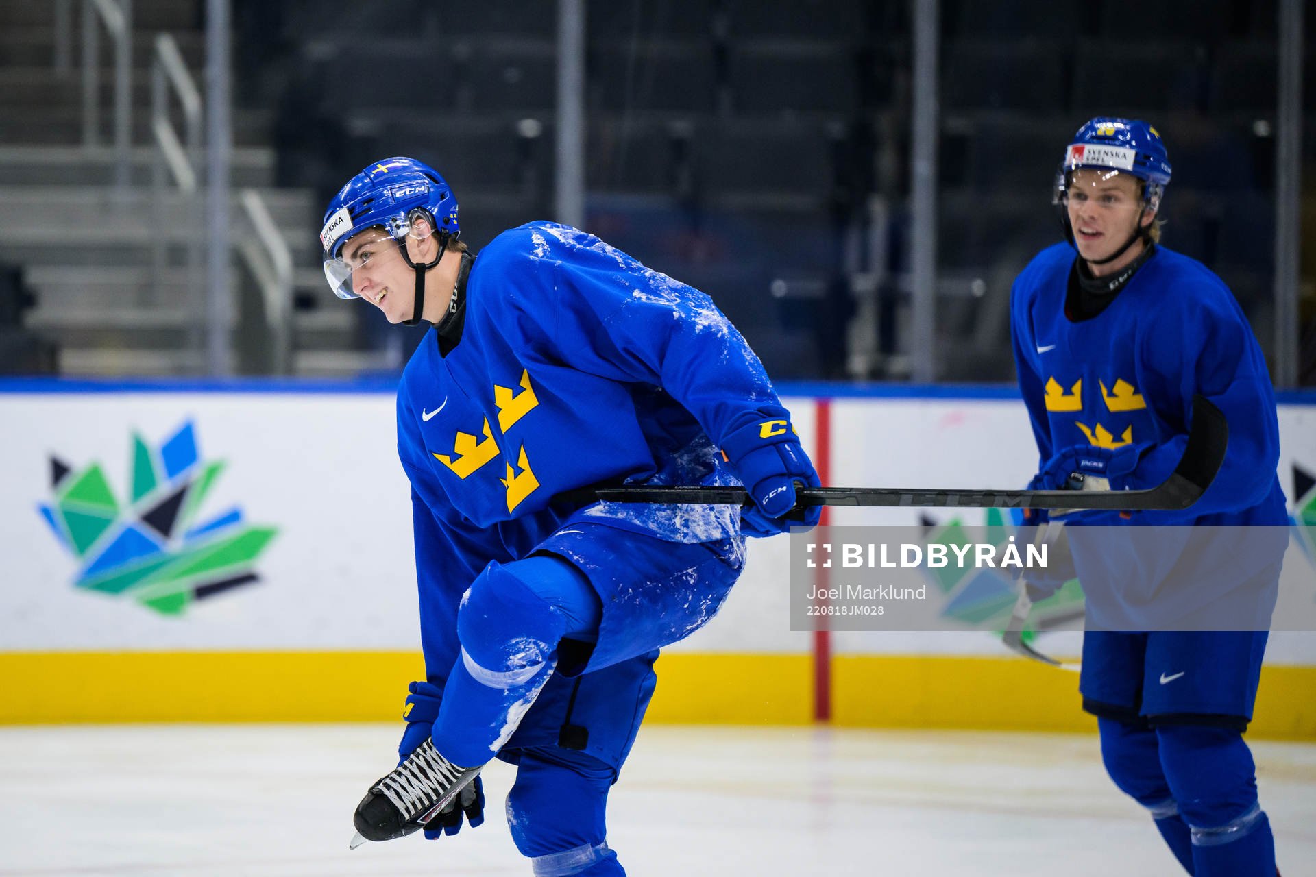 Daniel Ljungman and Albert Sjöberg of Sweden at a practice