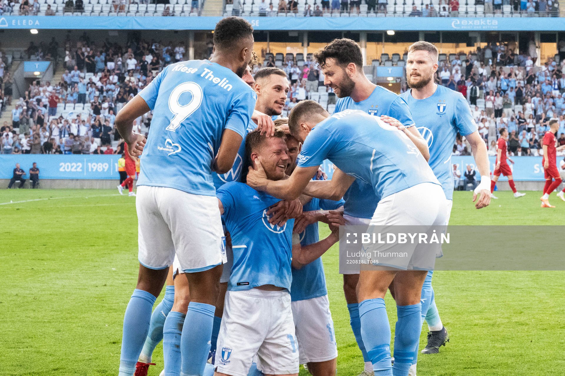 during the UEFA Europa League play-off match between Malmö