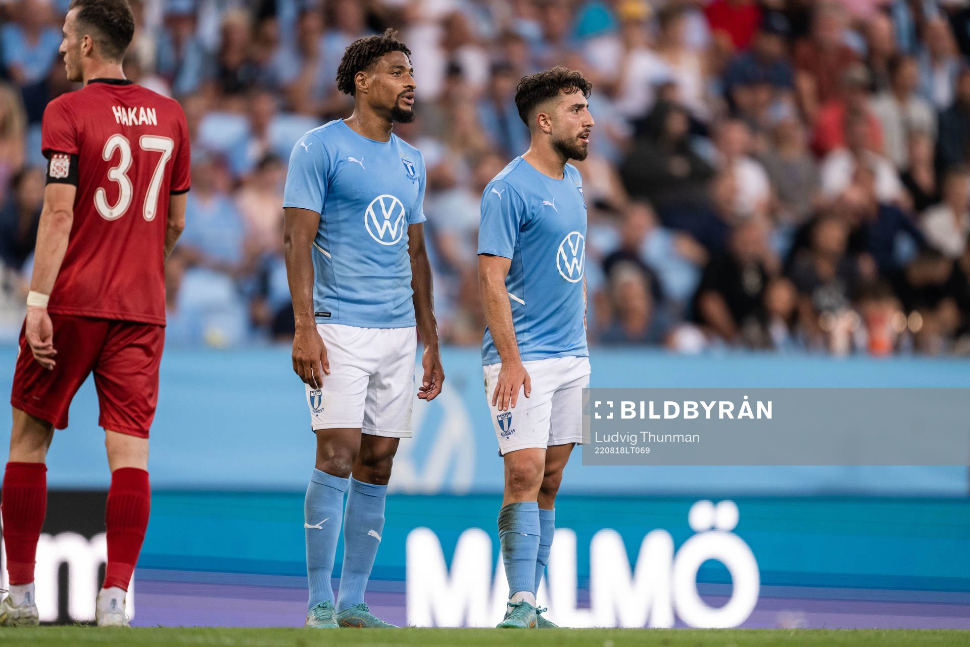 Joseph Ceesay and Moustafa Zeidan of Malmö FF