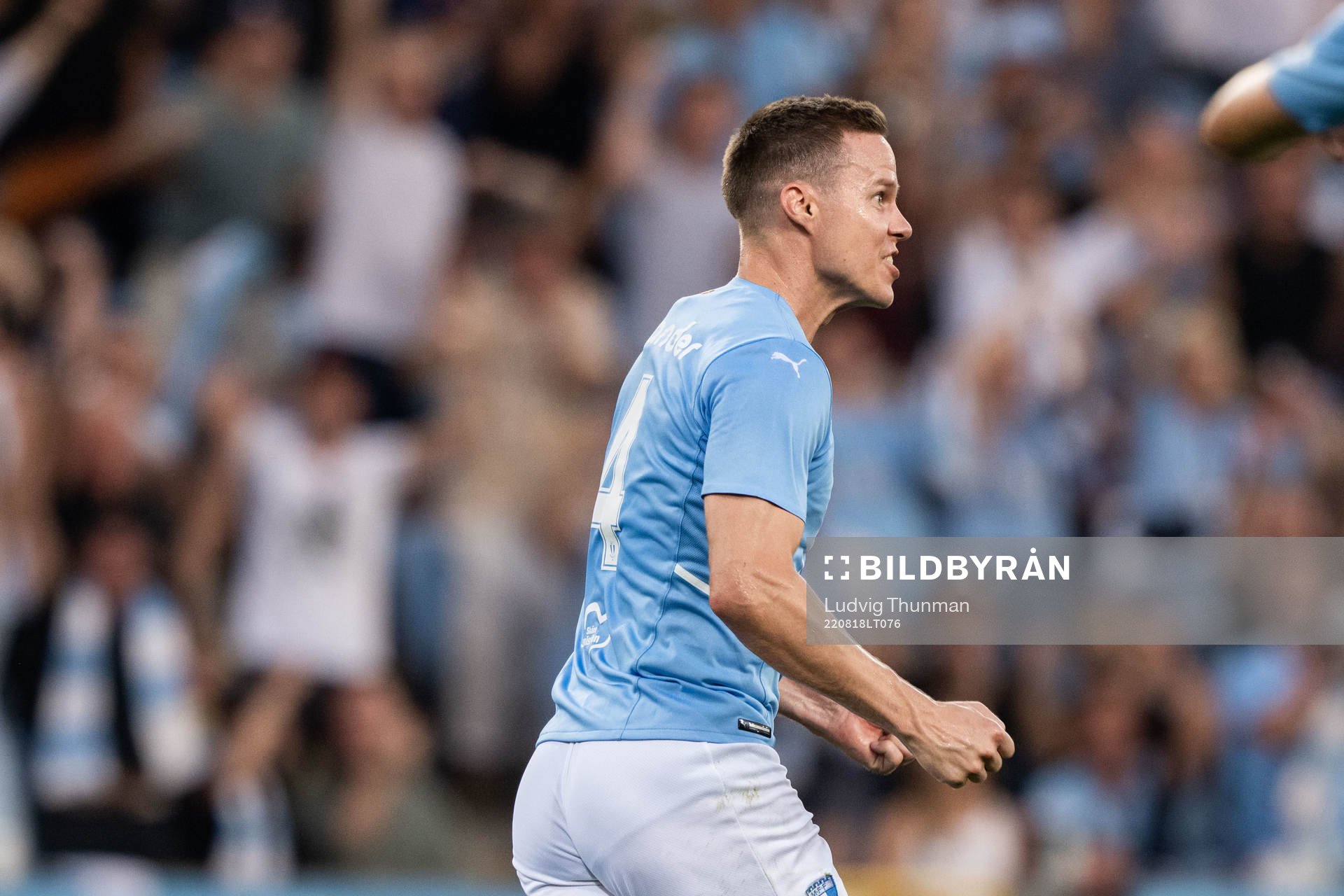 Niklas Moisander of Malmö FF celebrates