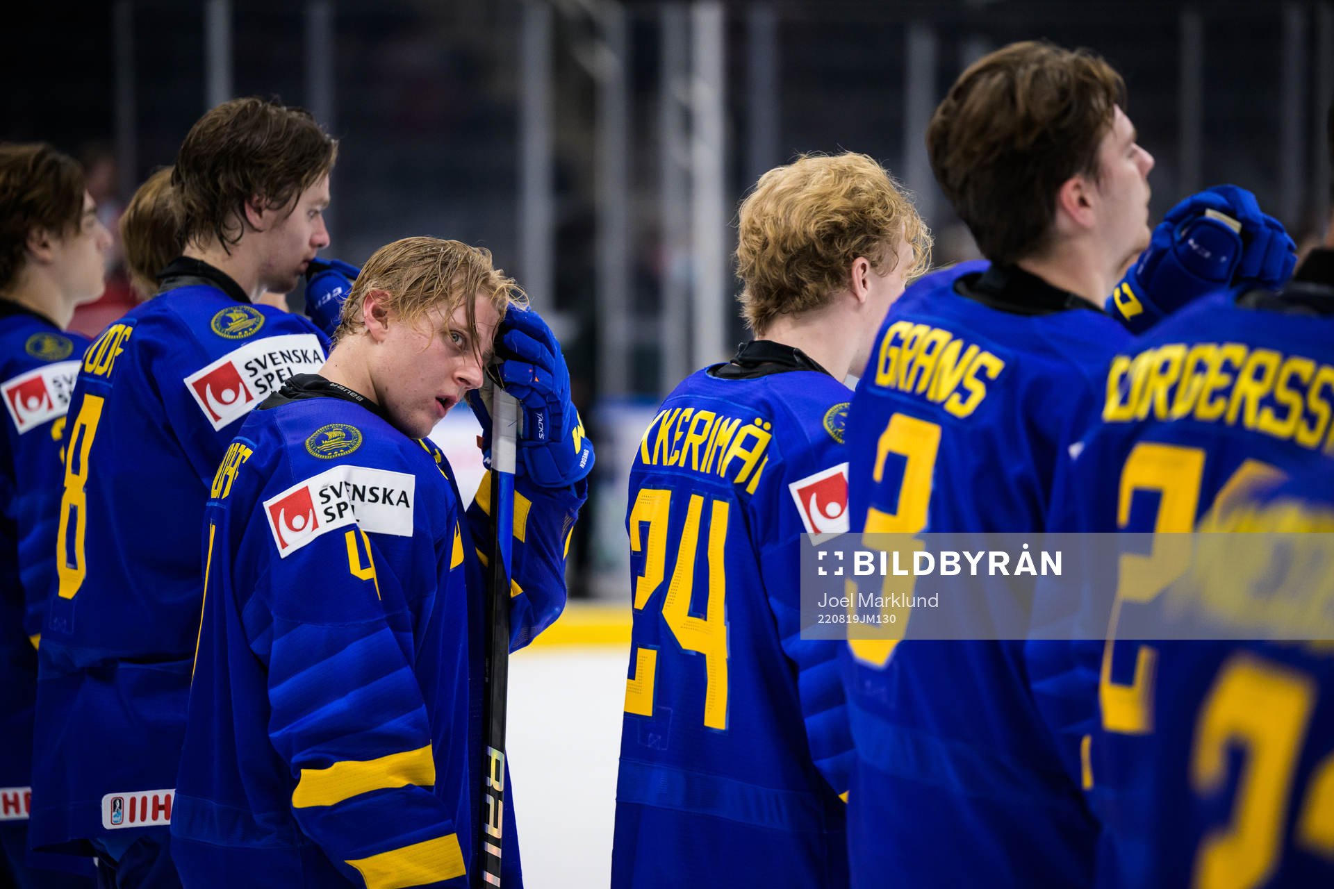 Emil Andrae of Sweden looks dejected