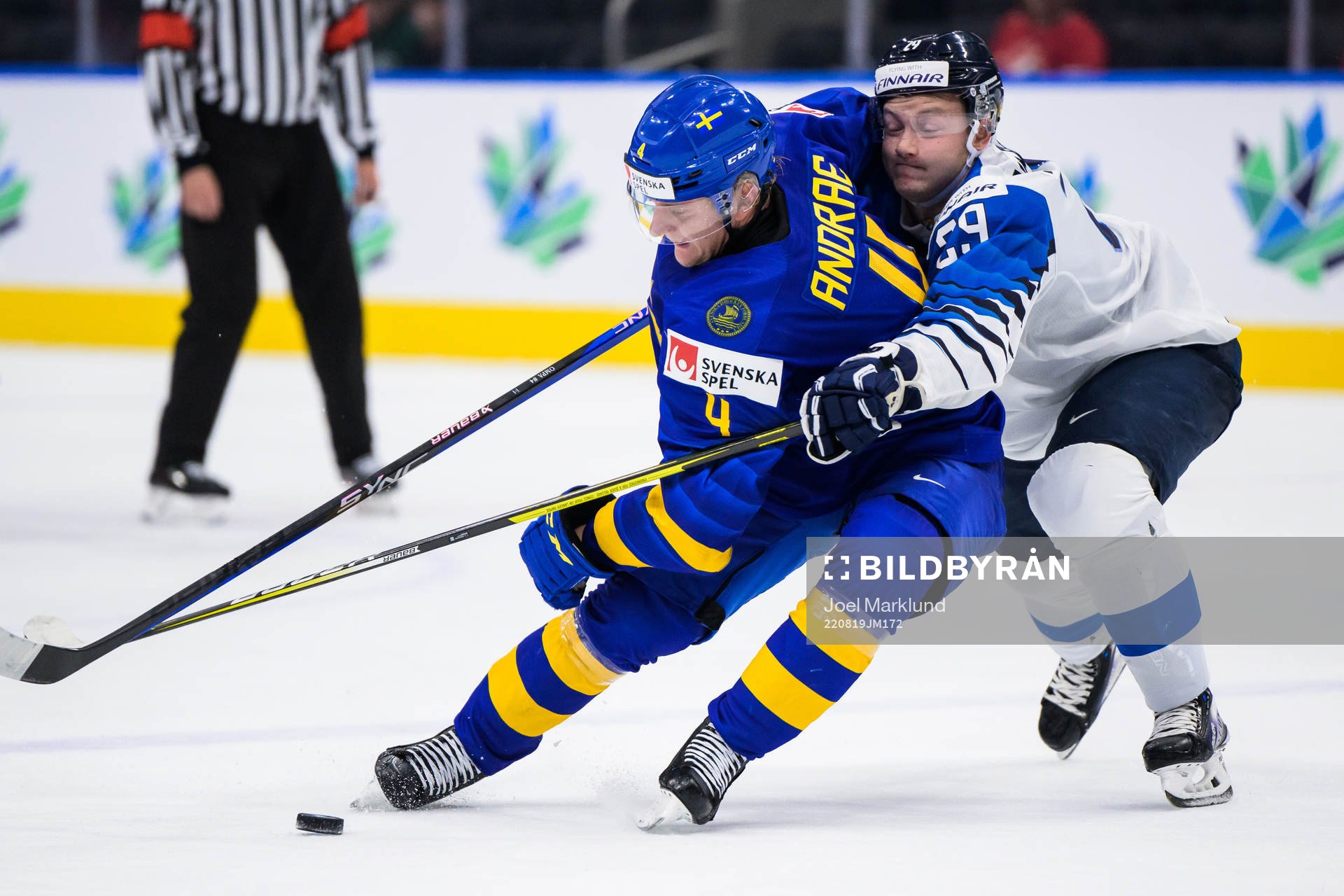 Emil Andrae of Sweden and Kasper Simontaival of Finland