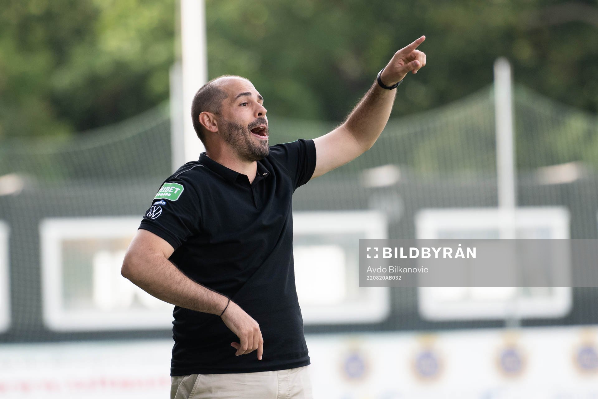 Jönköpings tränare Óscar García Rodrígues agerar