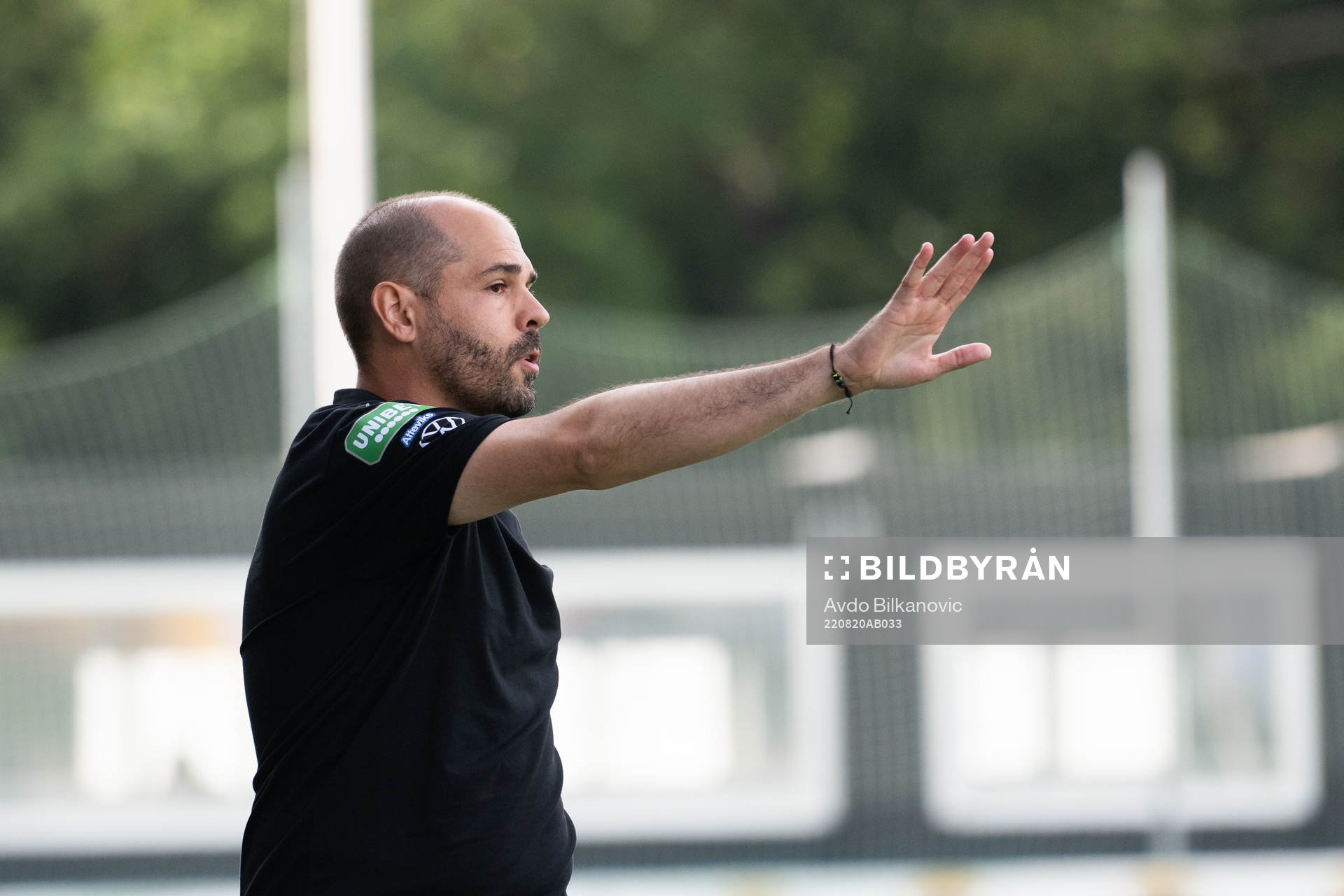 Jönköpings tränare Óscar García Rodrígues agerar