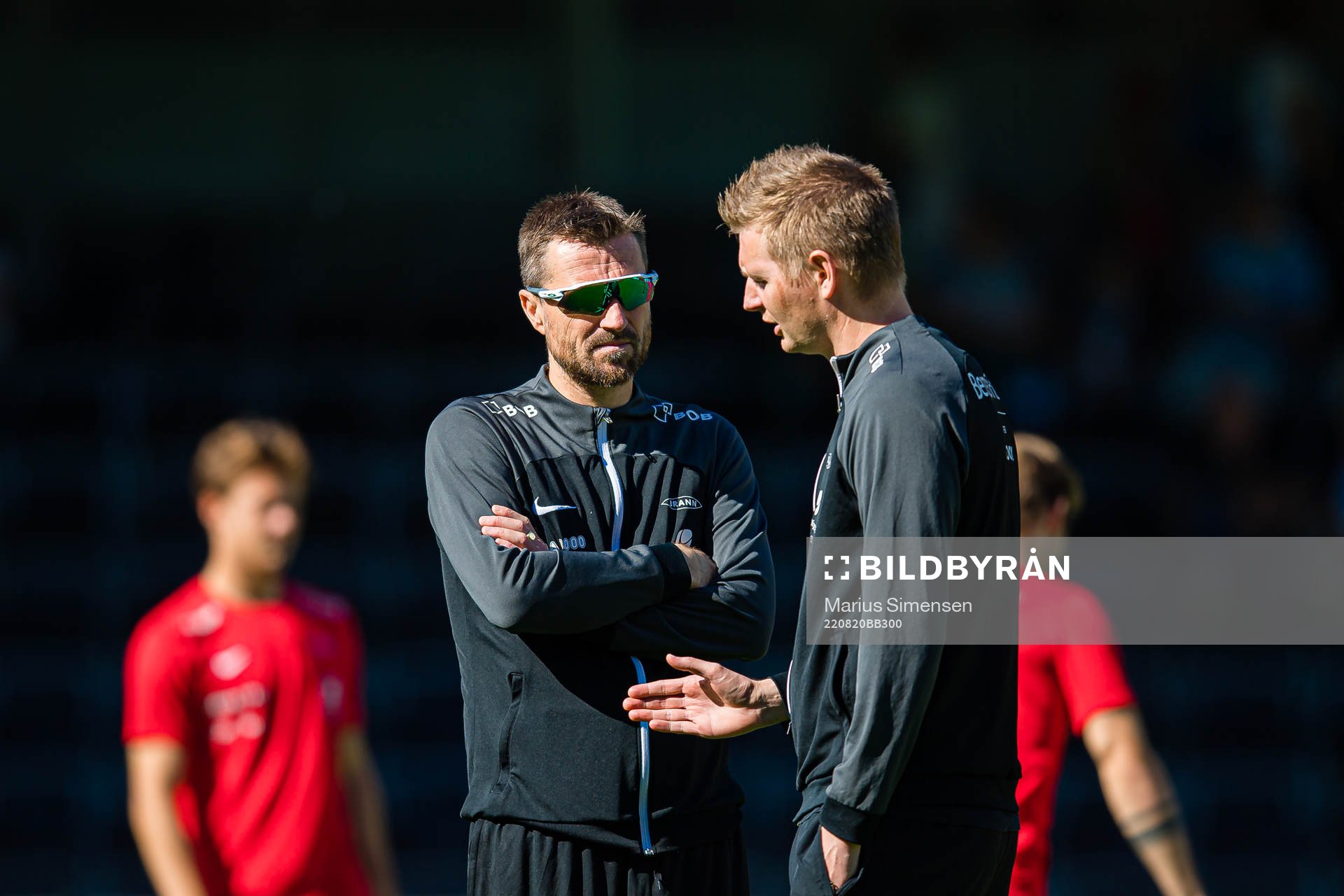 Eirik Horneland, head coach of Brann, and Erik Huseklepp,