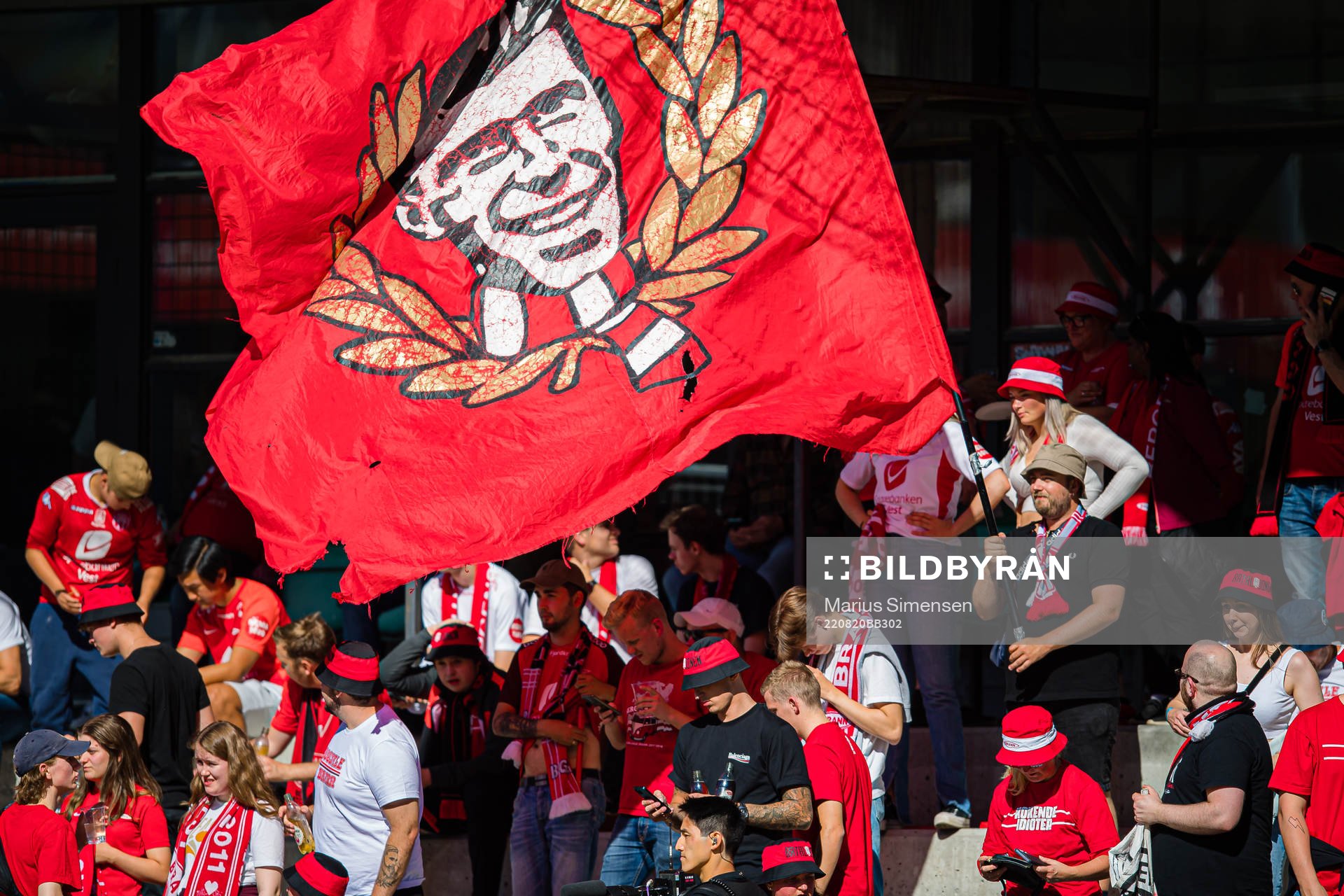 Spectators in the stands