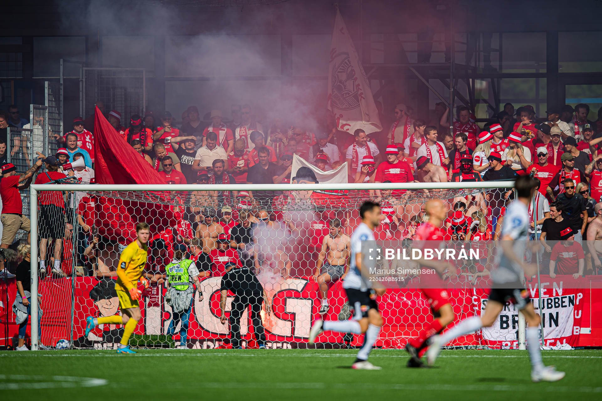 Spectators in the stands