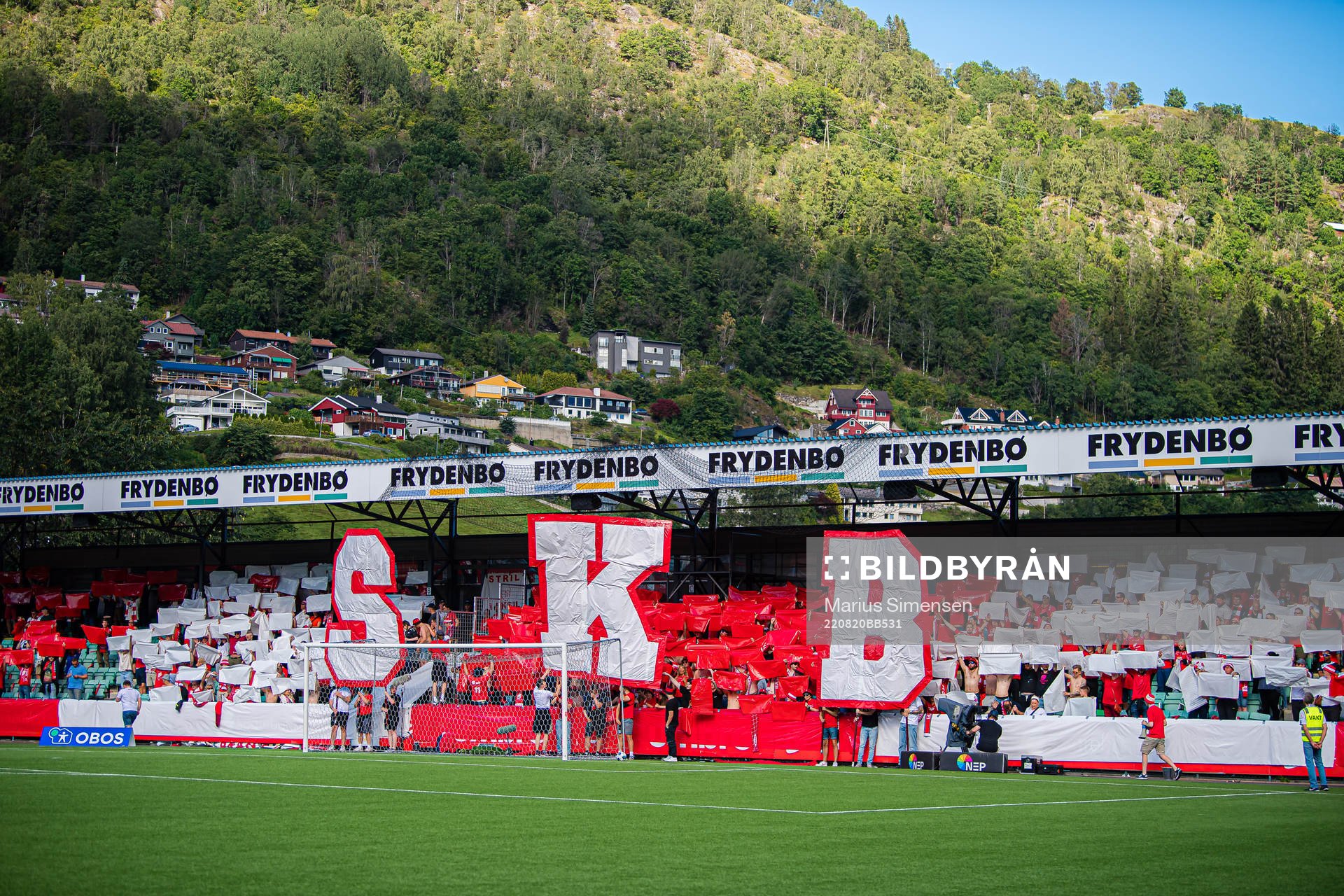 Spectators in the stands
