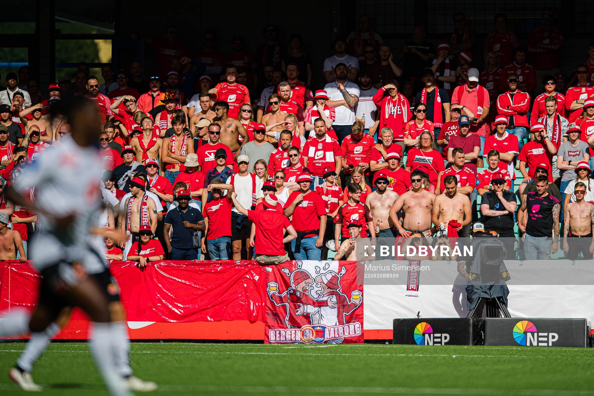 Spectators in the stands