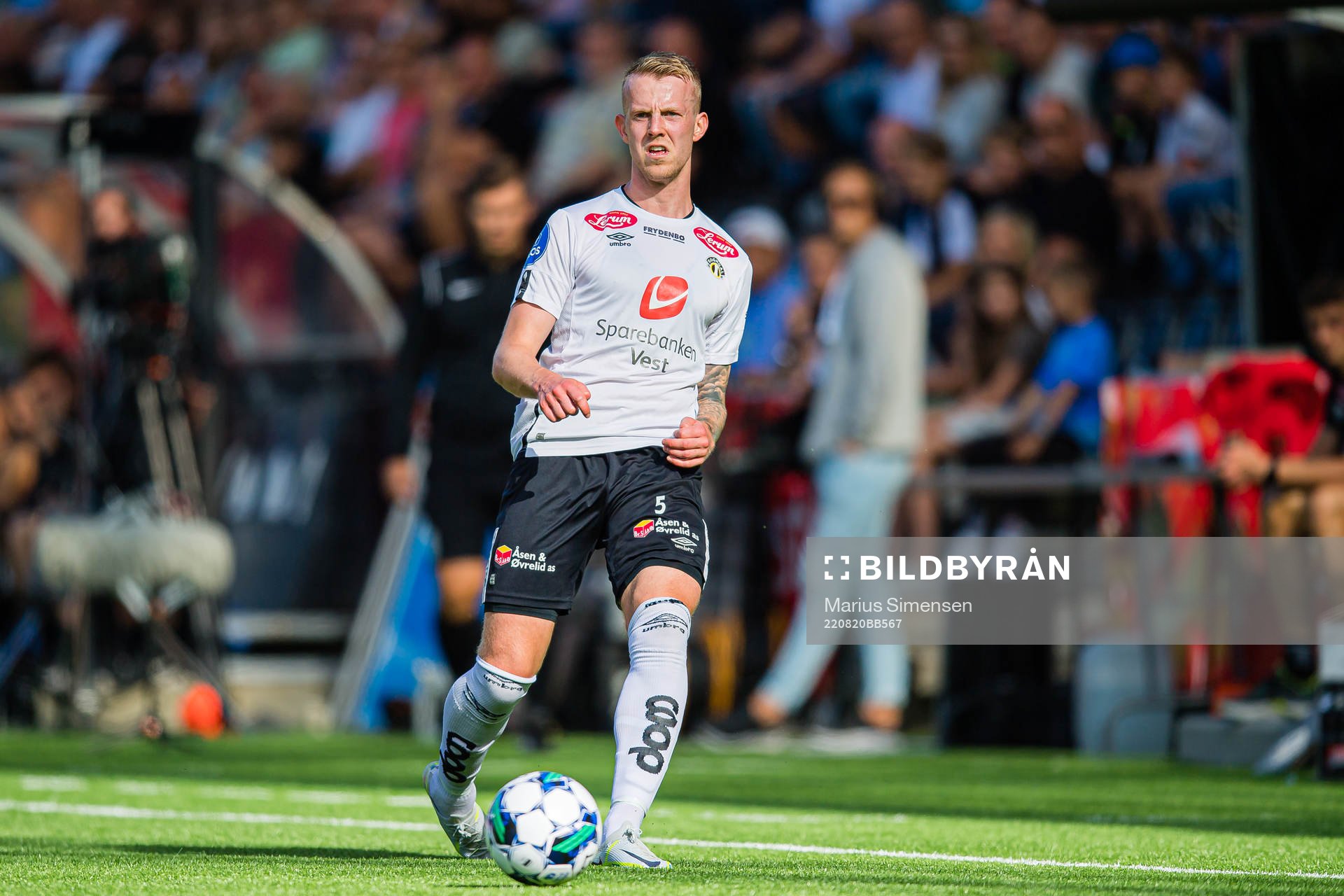 Hördur Ingi Gunnarsson of Sogndal during the OBOS-ligaen match between Sogndal and Brann on August 20, 2022 in Sogndal.