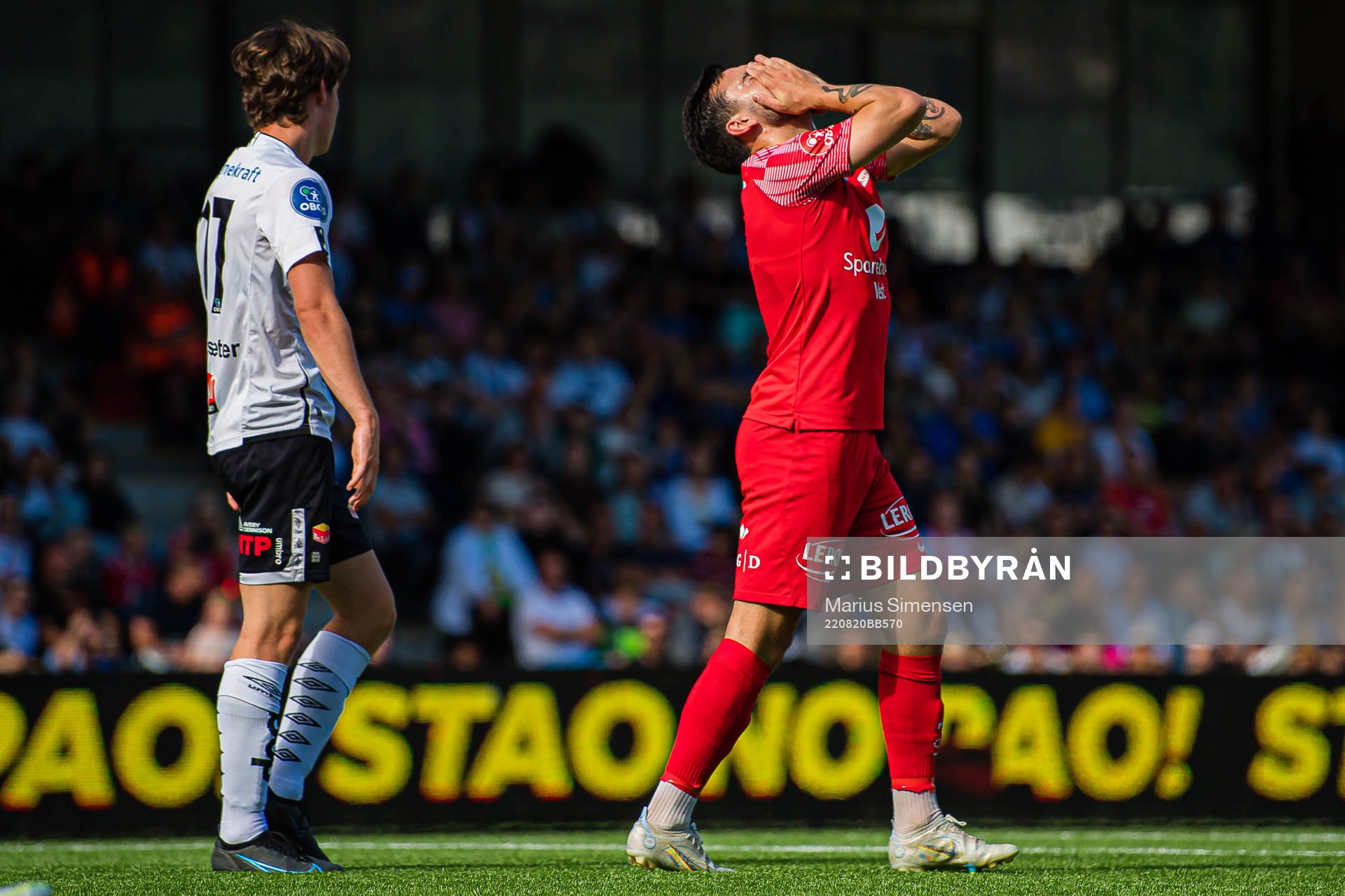 Niklas Fernando Nygaard Castro of Brann reacts
