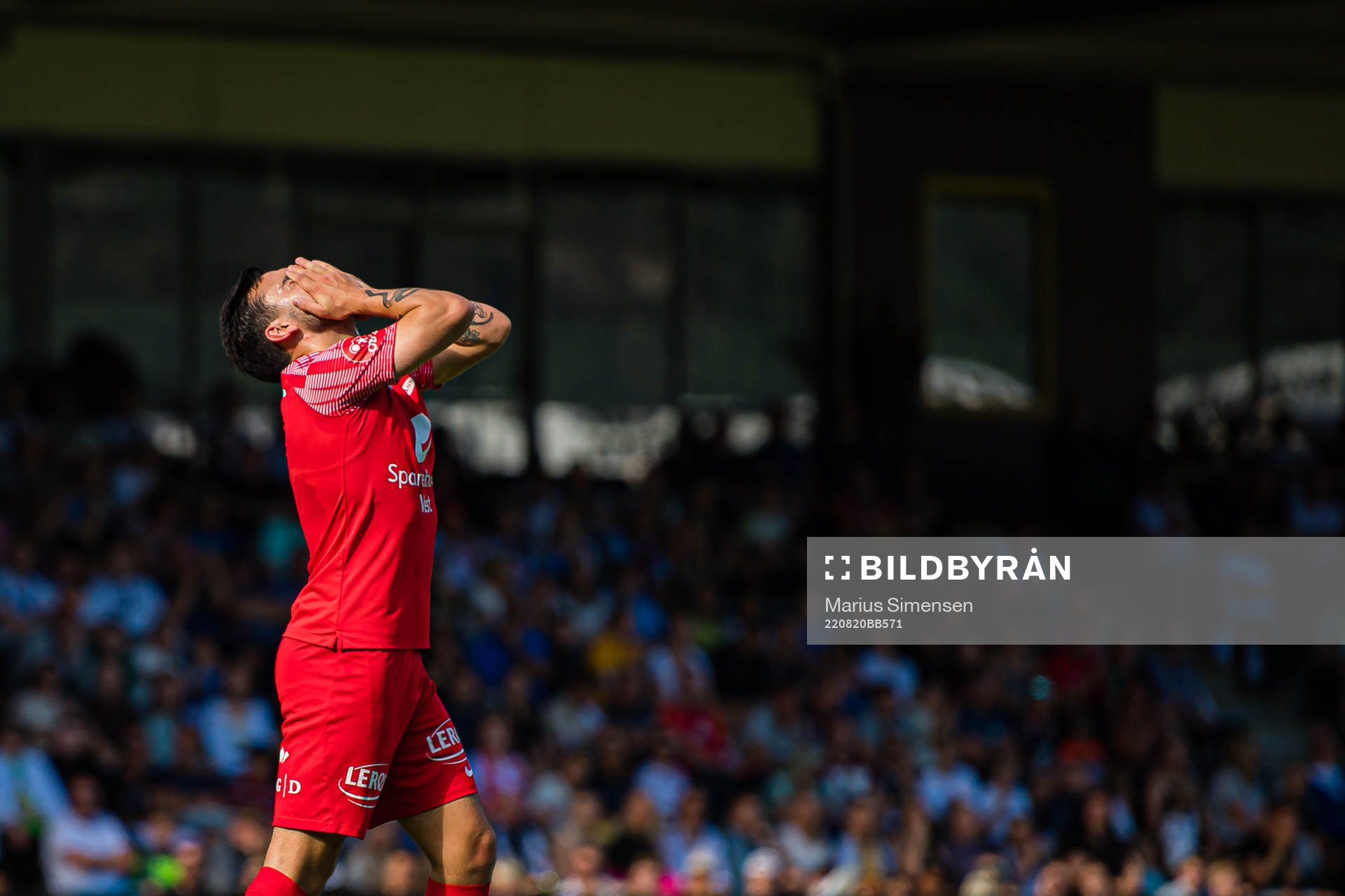 Niklas Fernando Nygaard Castro of Brann reacts