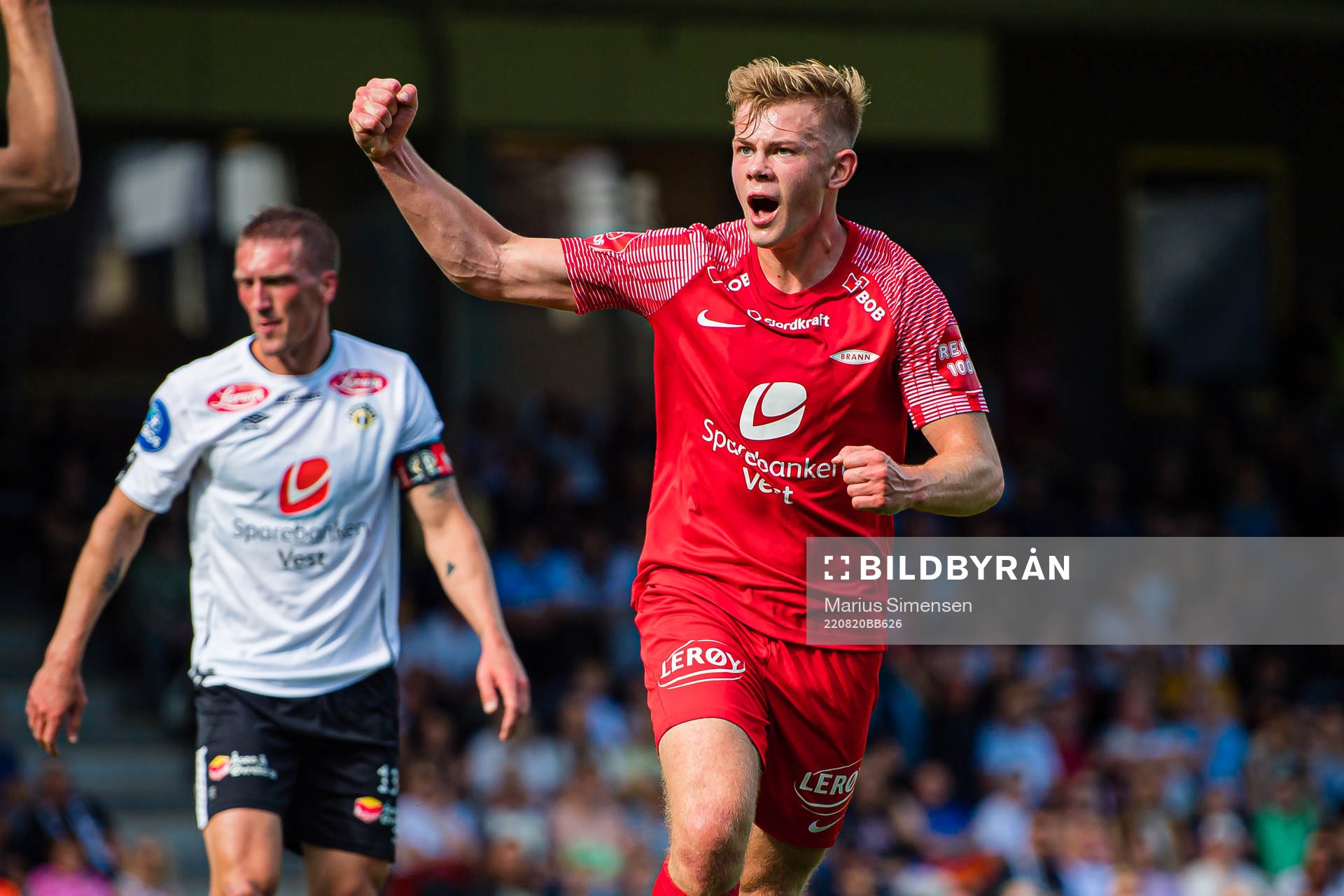 Aune Selland Heggebø of Brann celebrates