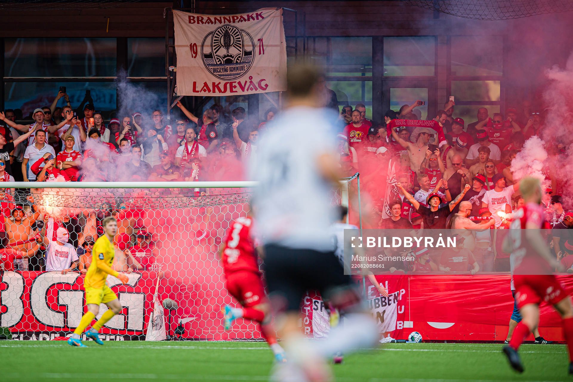 Spectators in the stands