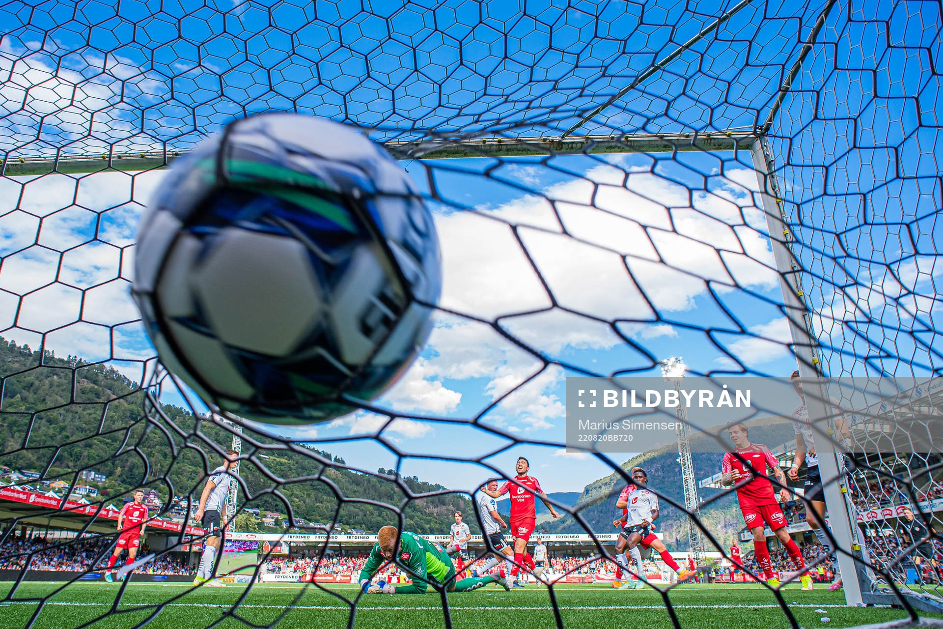 Aune Selland Heggebø of Brann scores the 0-2 goal