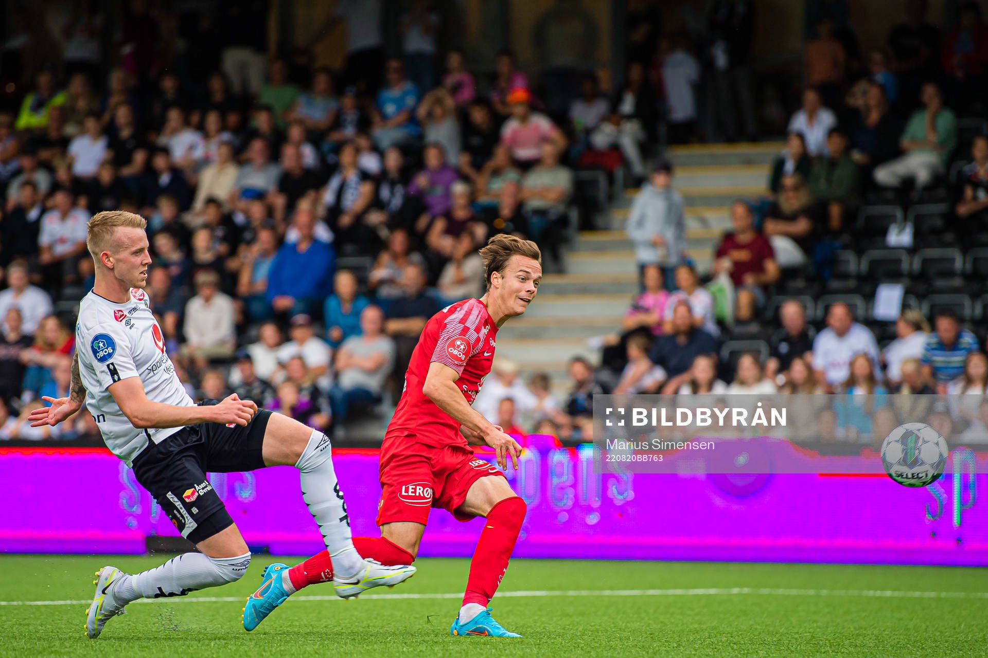 Felix Horn Myhre of Brann scores the 0-3 goal